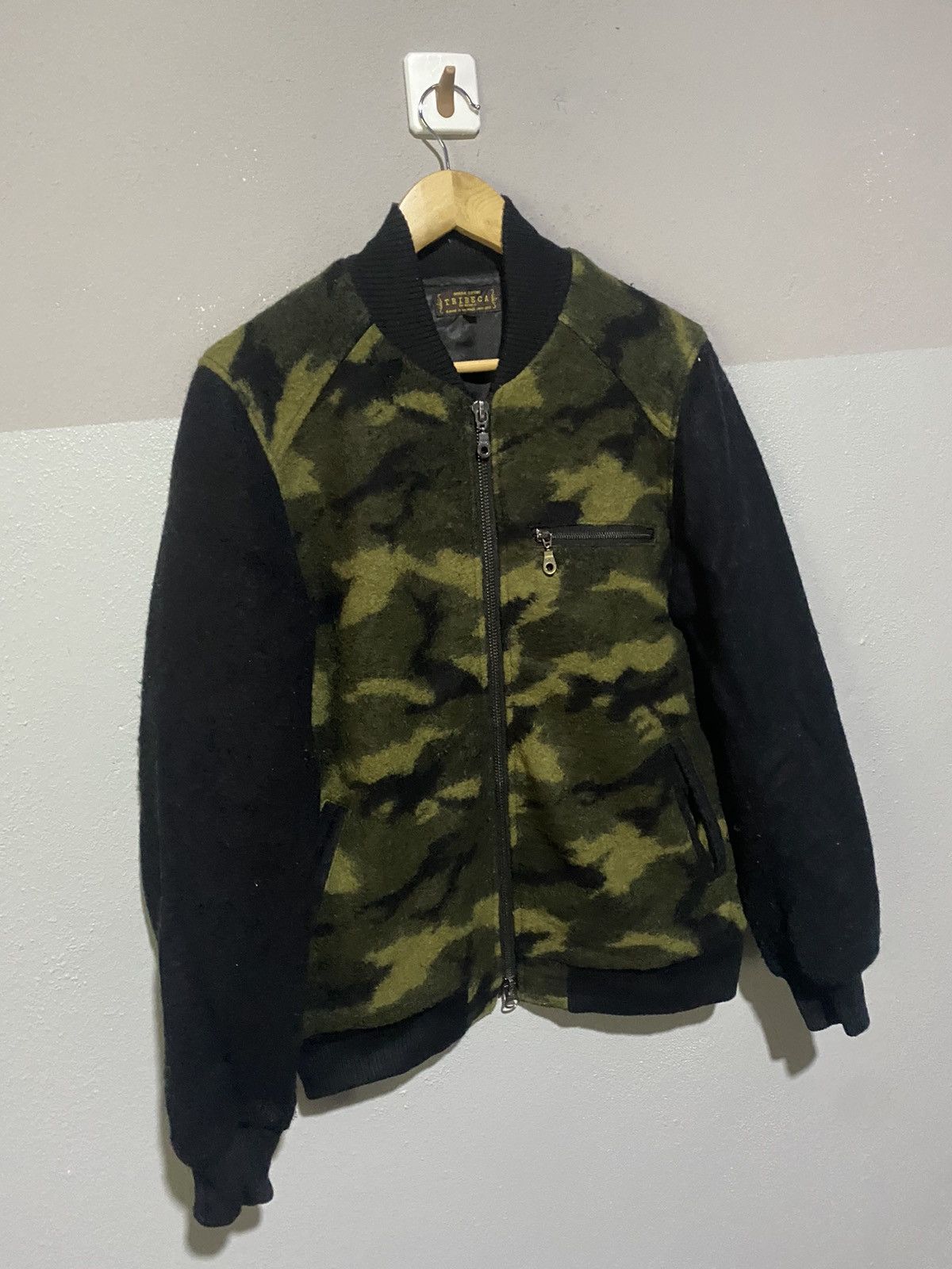 Japanese Brand 🔥SALE🔥TRIBECA WOOL BOMBER JACKET CAMO STYLE Size US L / EU 52-54 / 3 - 3 Thumbnail