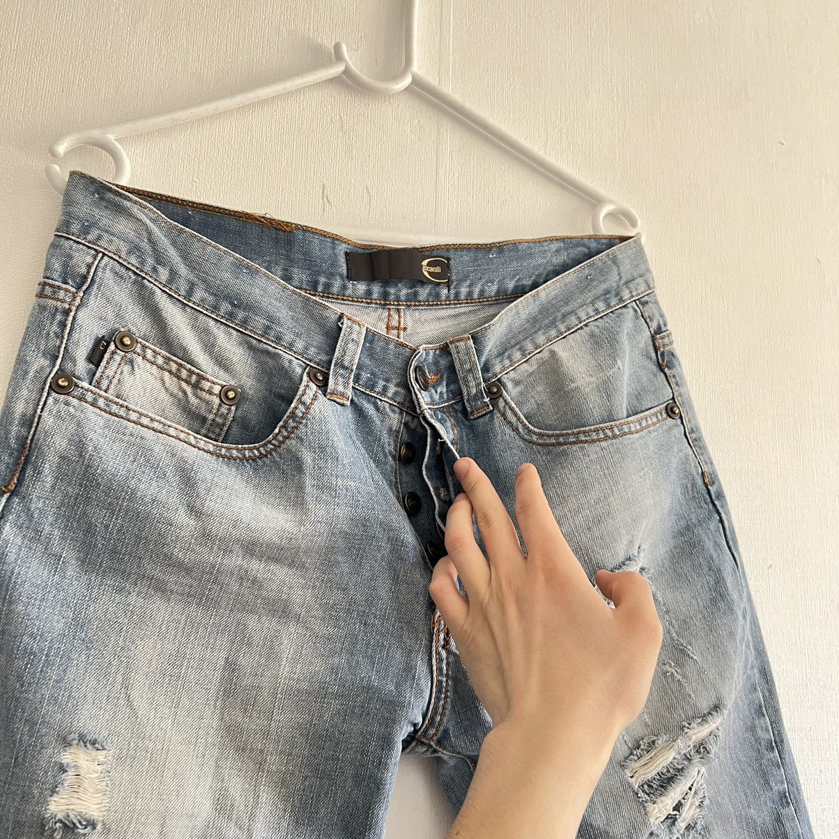 Just Cavalli Vintage Just Cavalli Distressed Jeans Size US 32 / EU 48 - 8 Thumbnail