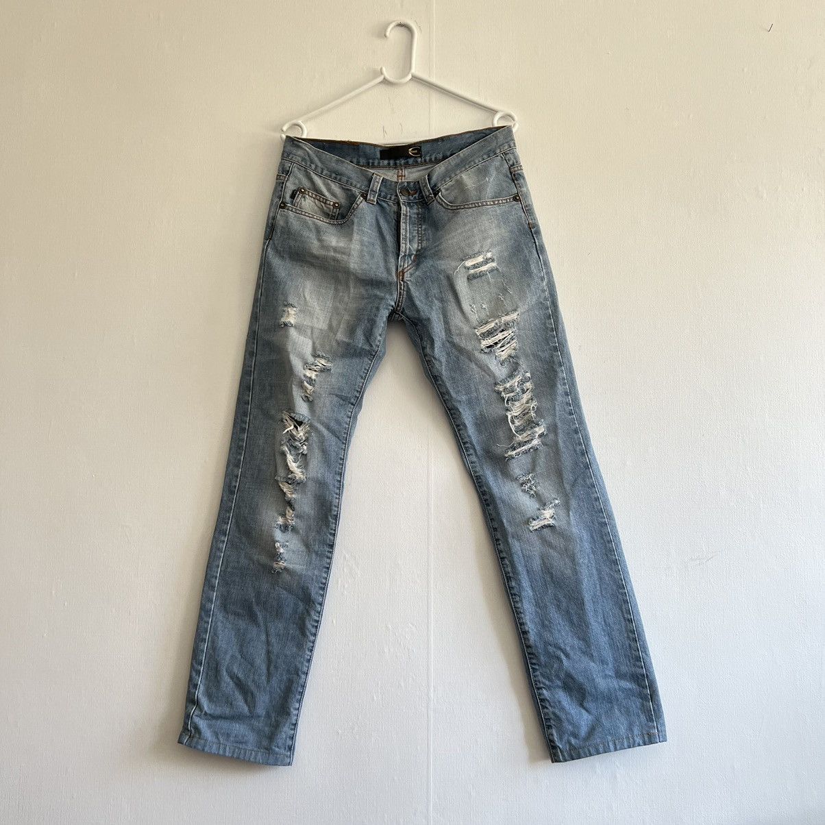 Just Cavalli Vintage Just Cavalli Distressed Jeans Size US 32 / EU 48 - 6 Thumbnail