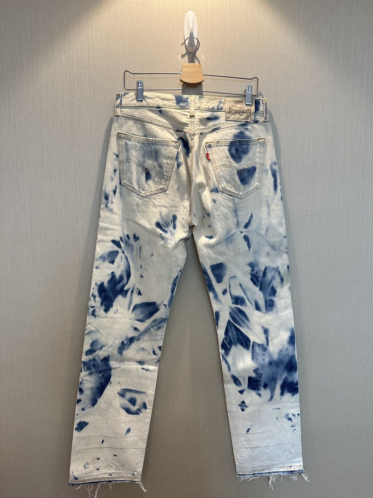Hollywood Trading Company HTC IrregulaR HUMBLE Hand Bleached Vintage Levi’s Jeans Size US 32 / EU 48 - 6 Thumbnail