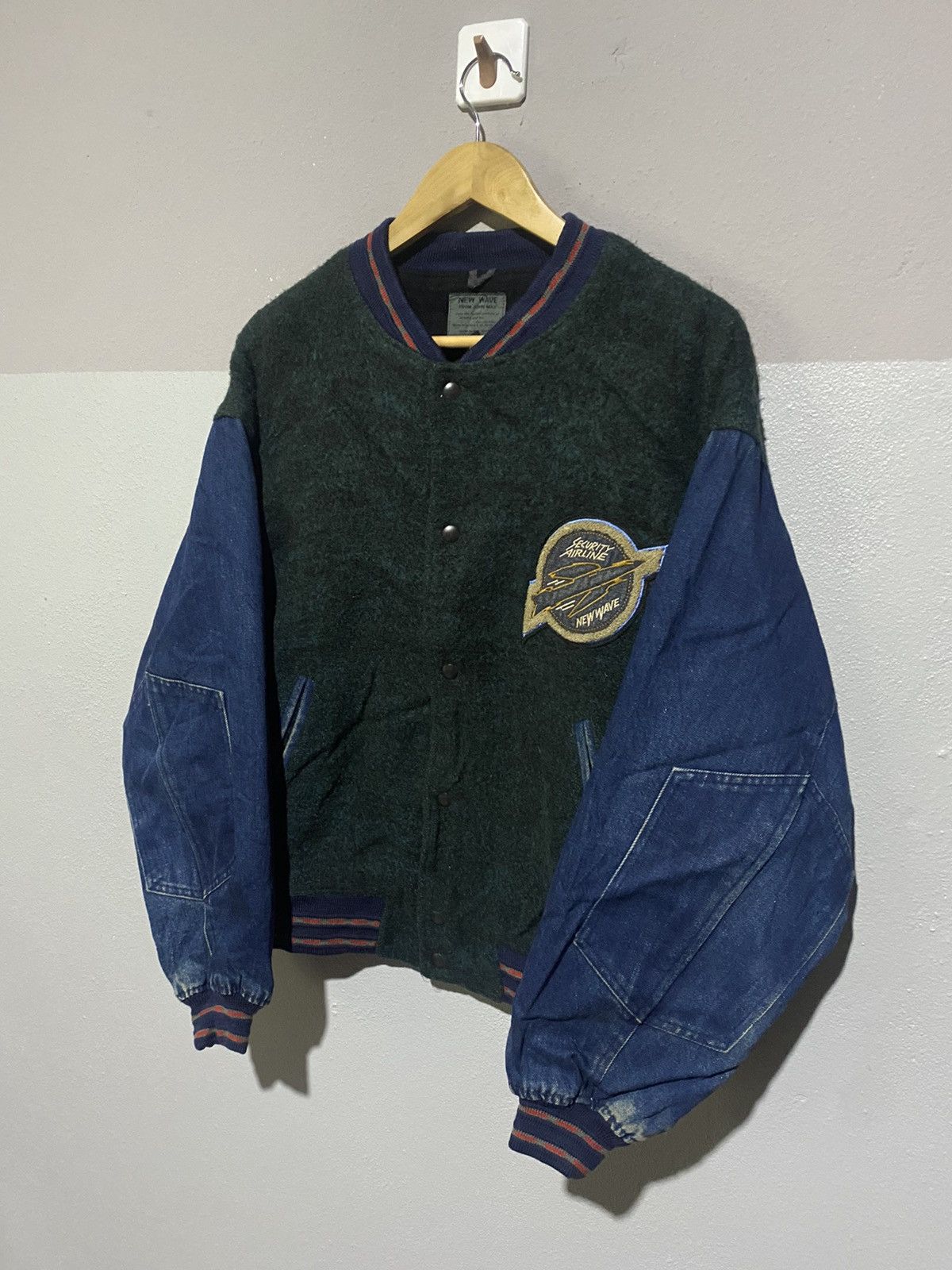 Vintage 🔥SALE🔥JOHN MAX BACK TO THE FUTURE WOOL VARSITY JACKET Size US L / EU 52-54 / 3 - 5 Thumbnail