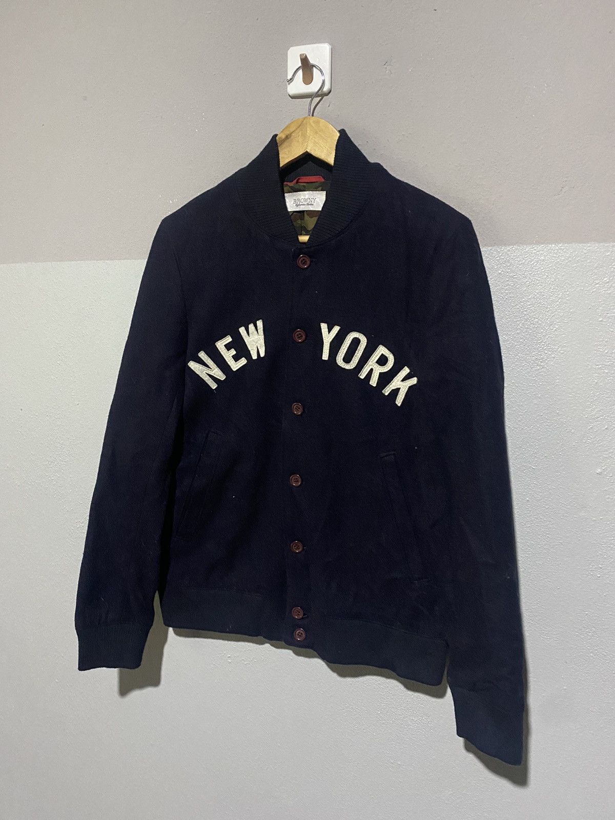 Other 🔥SALE🔥BROWNY NEW YORK WOOL VARSITY JACKET Size US M / EU 48-50 / 2 - 3 Thumbnail