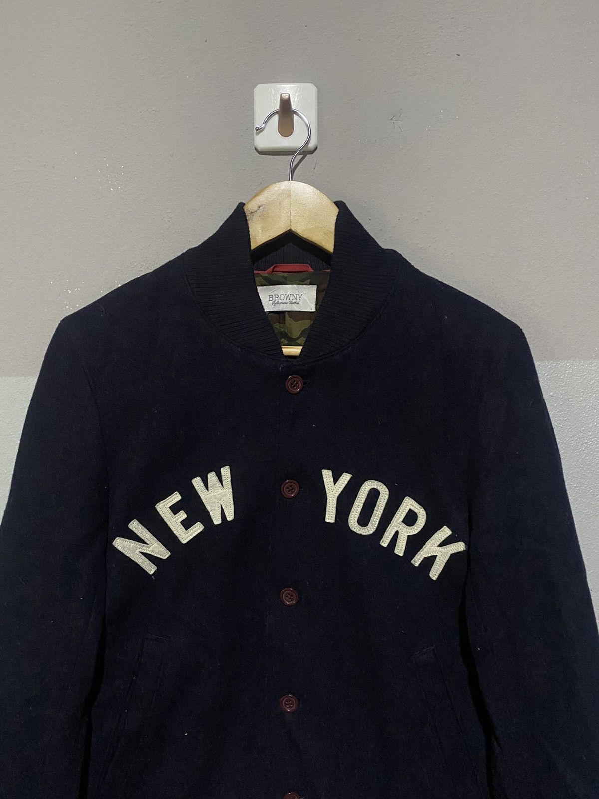 Other 🔥SALE🔥BROWNY NEW YORK WOOL VARSITY JACKET Size US M / EU 48-50 / 2 - 5 Thumbnail