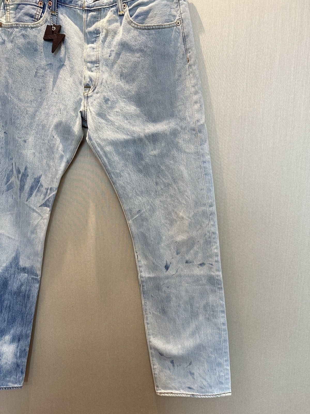 Hollywood Trading Company HTC IrregulaR HUMBLE Hand Bleached Vintage Levi’s Jeans Size US 34 / EU 50 - 5 Thumbnail