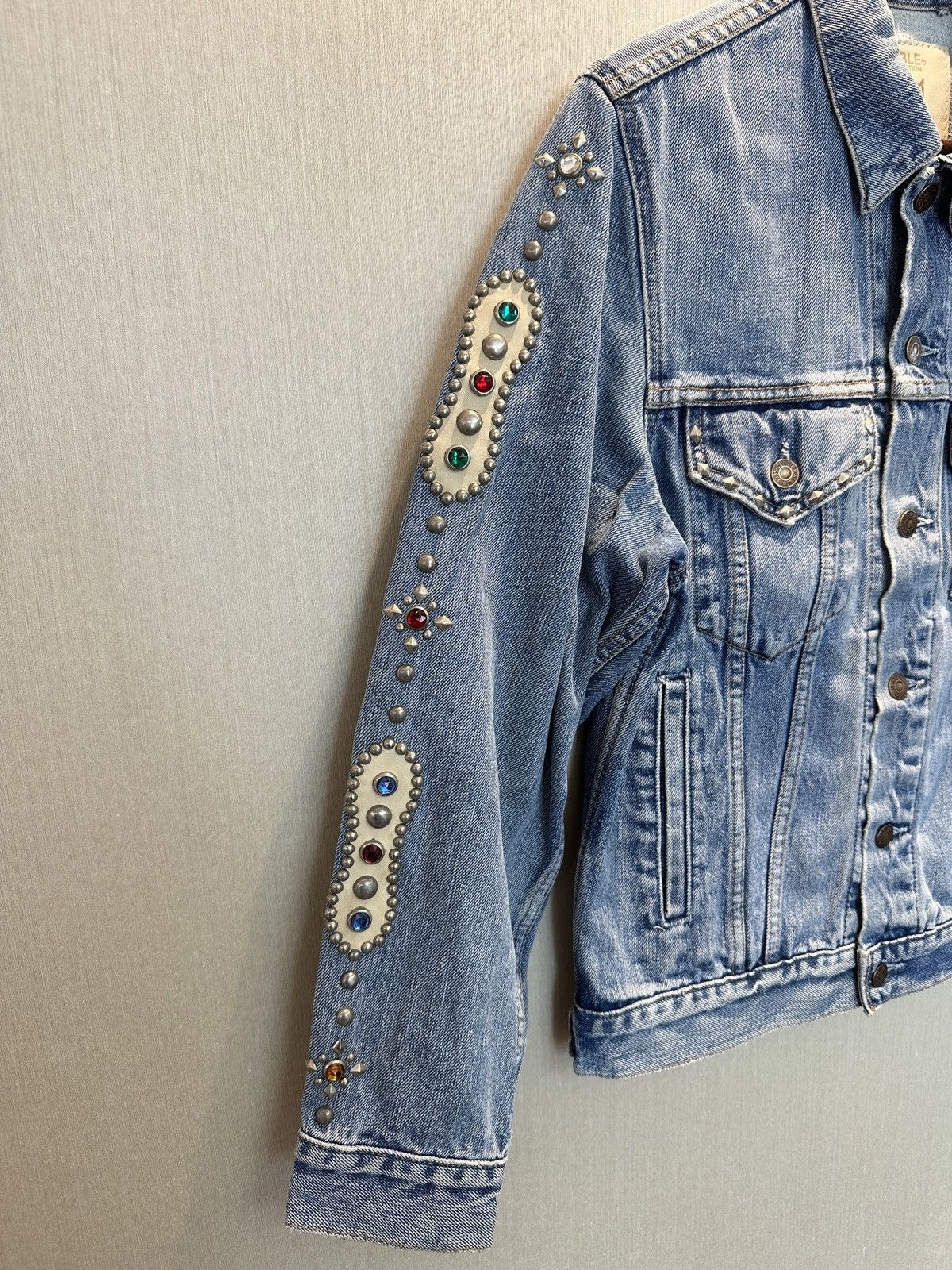 Hollywood Trading Company HTC IrregulaR HUMBLE Gemstone Studded Vintage Levi’s Jacket Size US S / EU 44-46 / 1 - 4 Thumbnail