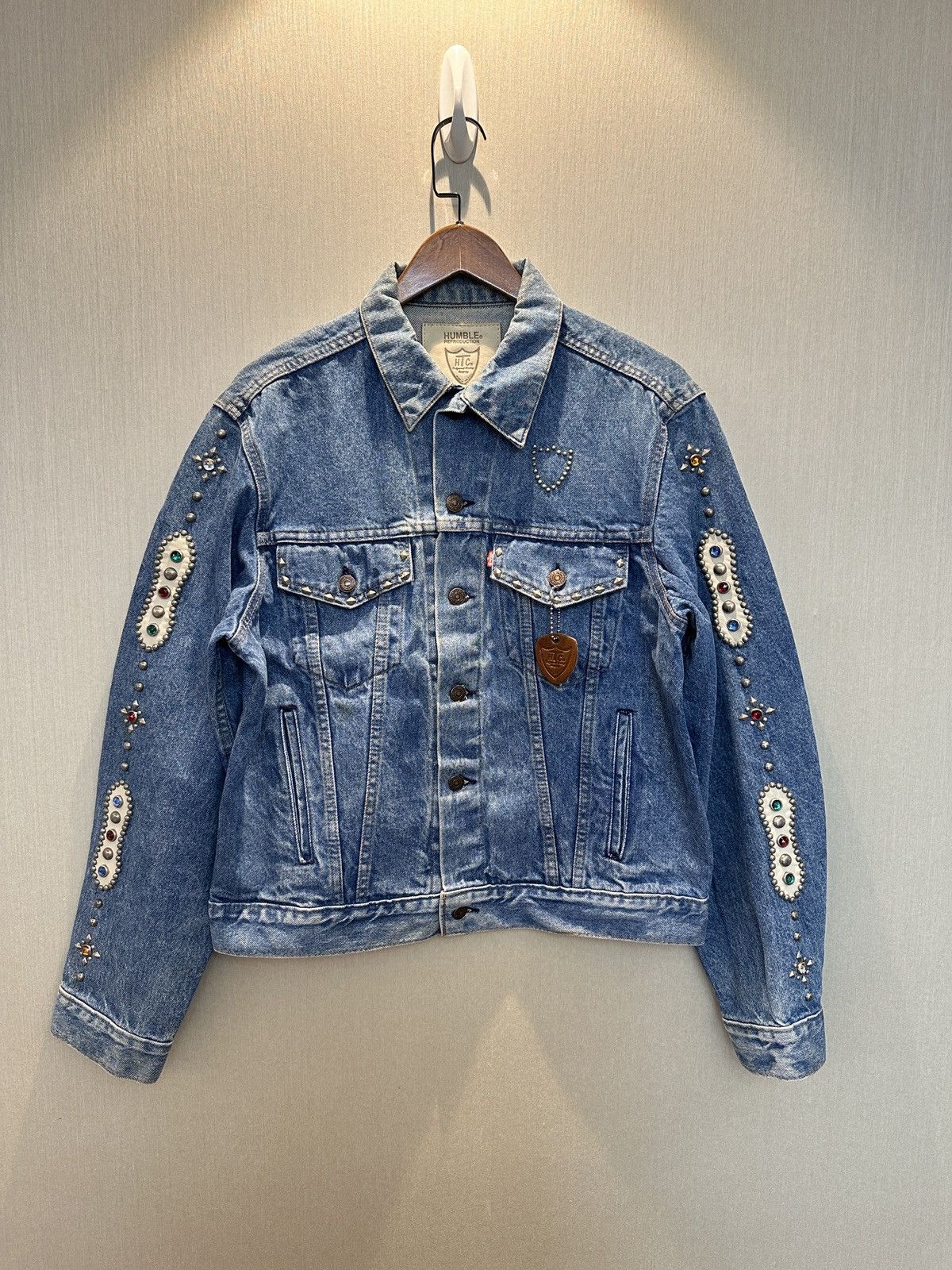 Hollywood Trading Company HTC IrregulaR HUMBLE Gemstone Studded Vintage Levi’s Jacket Size US M / EU 48-50 / 2 - 1 Thumbnail