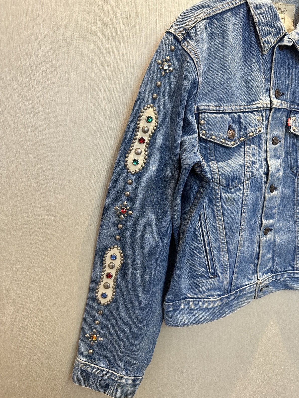 Hollywood Trading Company HTC IrregulaR HUMBLE Gemstone Studded Vintage Levi’s Jacket Size US M / EU 48-50 / 2 - 4 Thumbnail