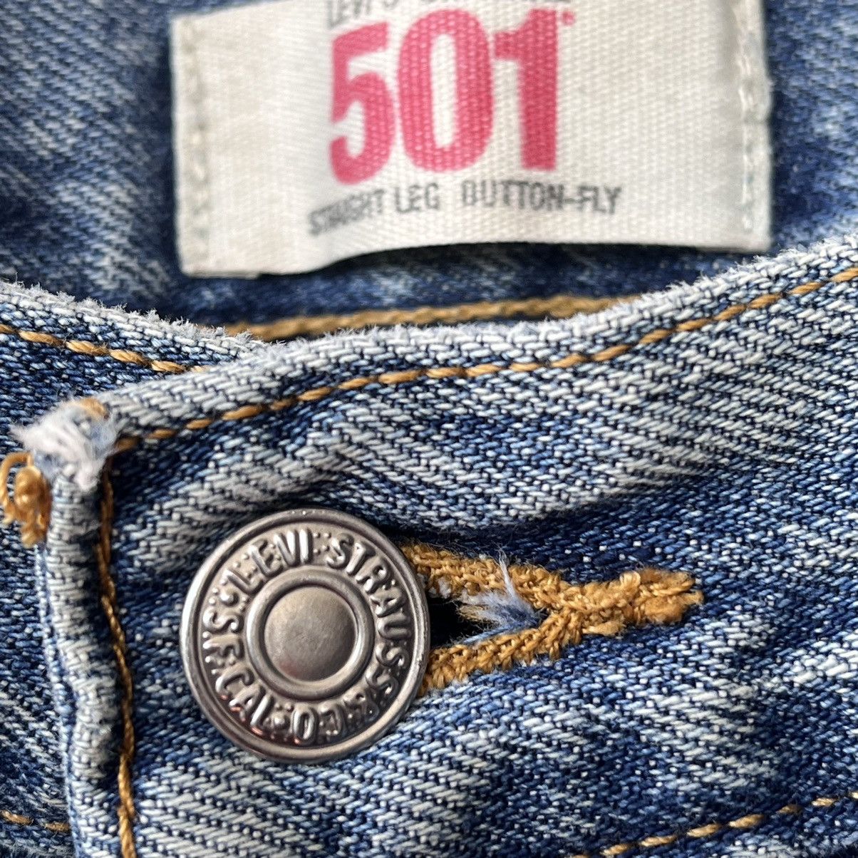 Levi's Levis 501 Straight Cut Button Fly Original Denim Jeans Size US 36 / EU 52 - 5 Thumbnail