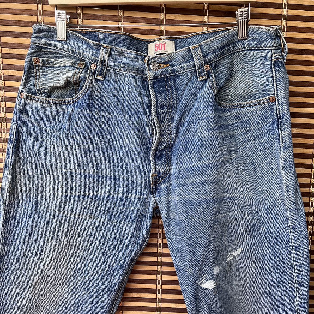 Levi's Levis 501 Straight Cut Button Fly Original Denim Jeans Size US 36 / EU 52 - 4 Thumbnail