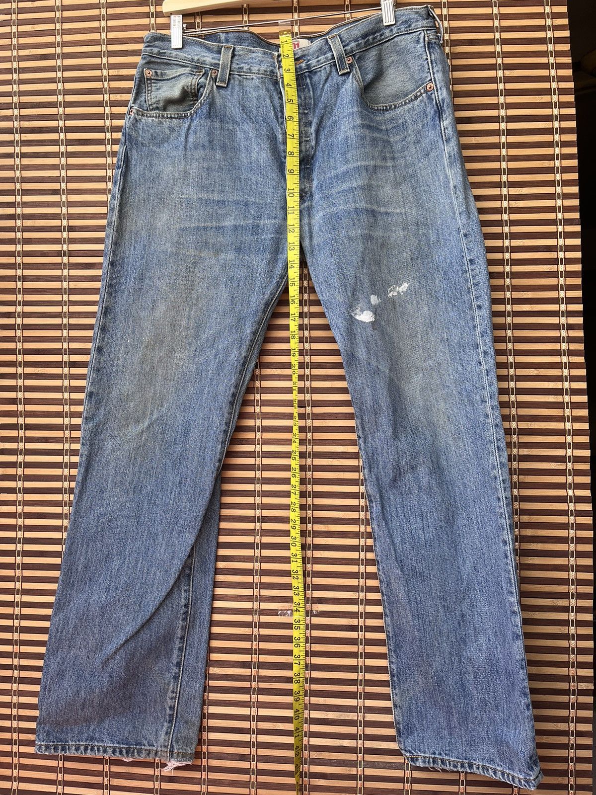 Levi's Levis 501 Straight Cut Button Fly Original Denim Jeans Size US 36 / EU 52 - 3 Thumbnail
