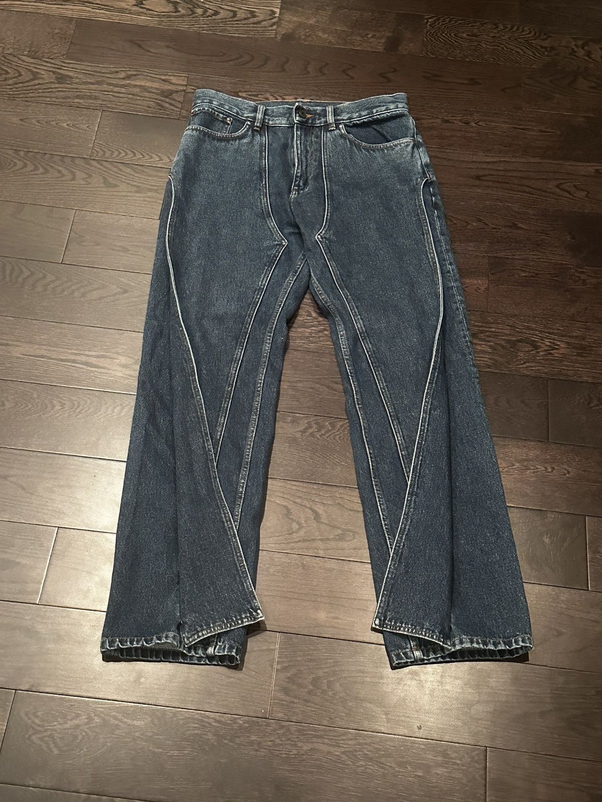 Y/Project Y/Project navy classic frontal panel jeans Size US 33 - 2 Thumbnail