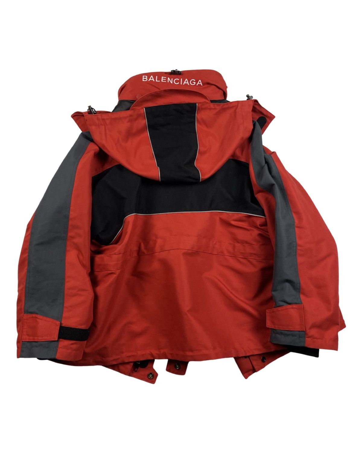 samvittighed sagde Jeg har erkendt det Balenciaga BRAND NEW Red & Black Swing Parka / ski Parka jacket | Grailed