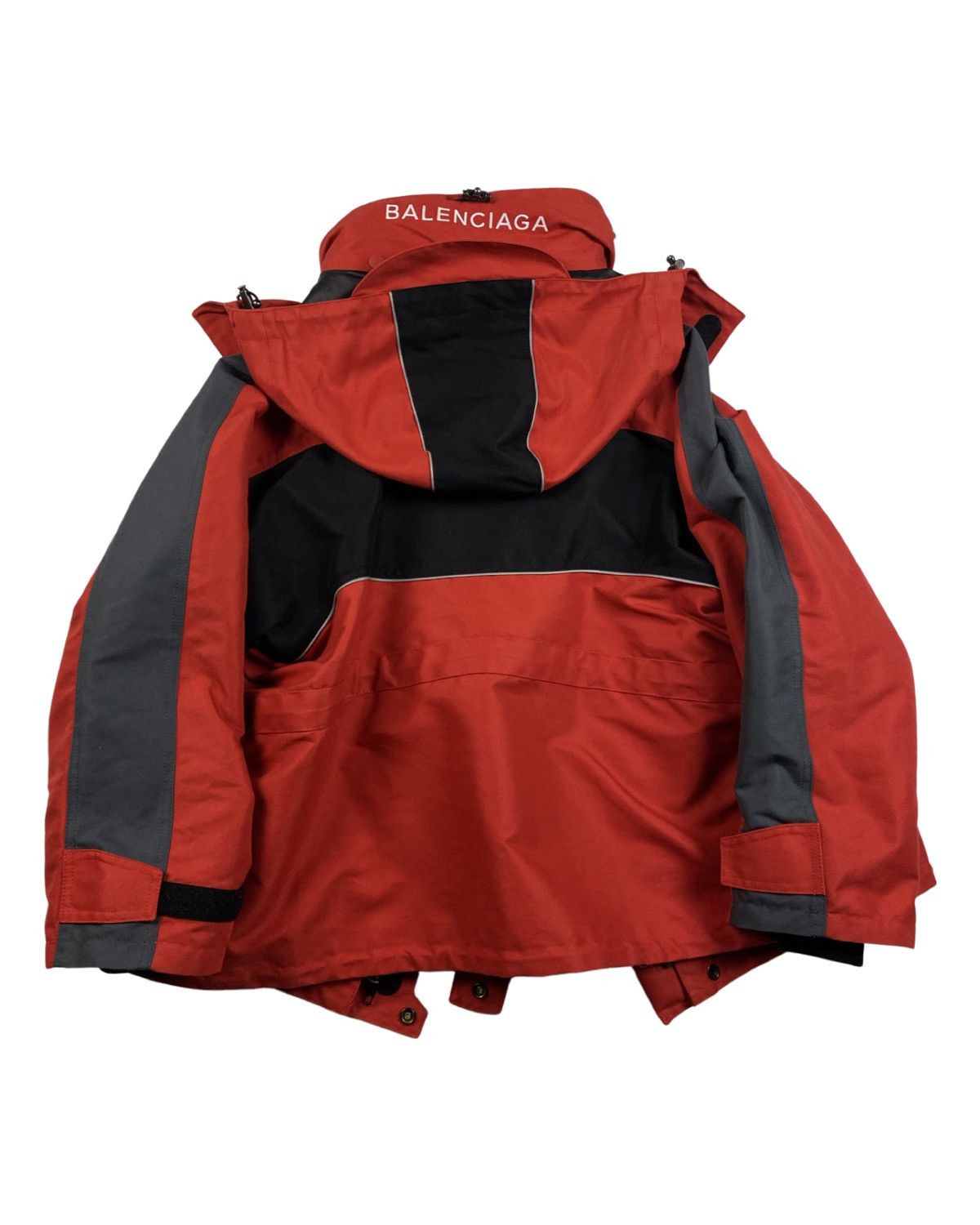 Balenciaga BRAND NEW Red & Black Swing Parka / ski Parka