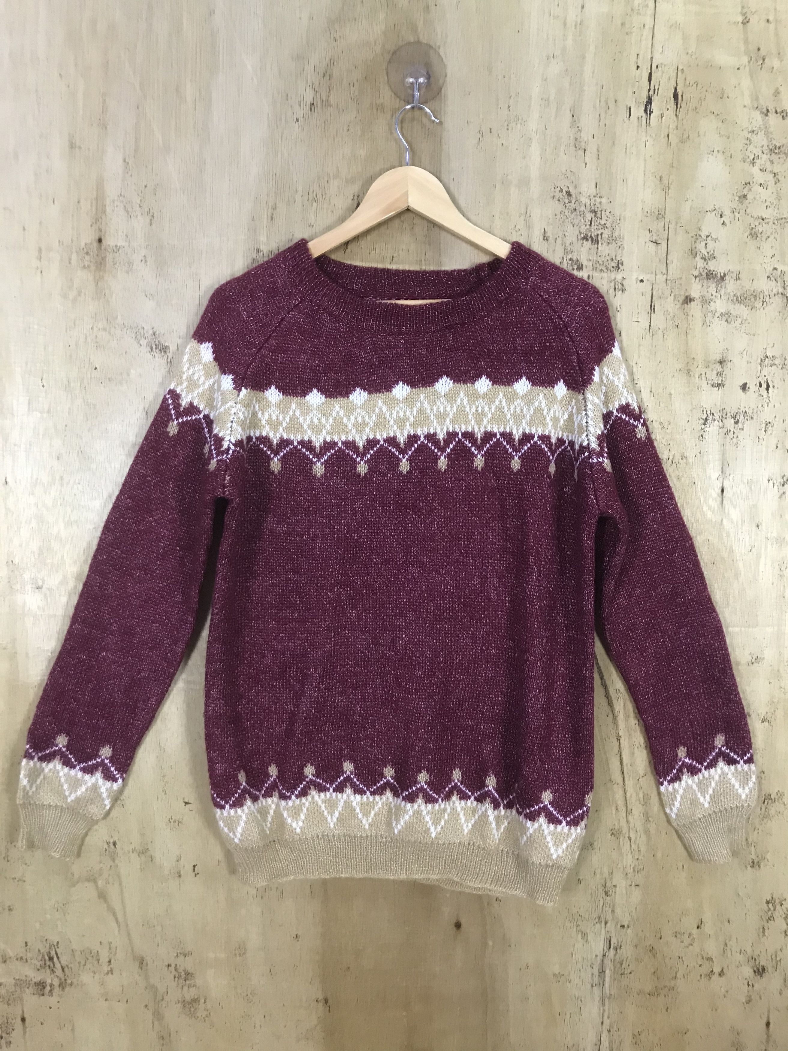 Unbrand Geomatric Pattern Knit Sweater
