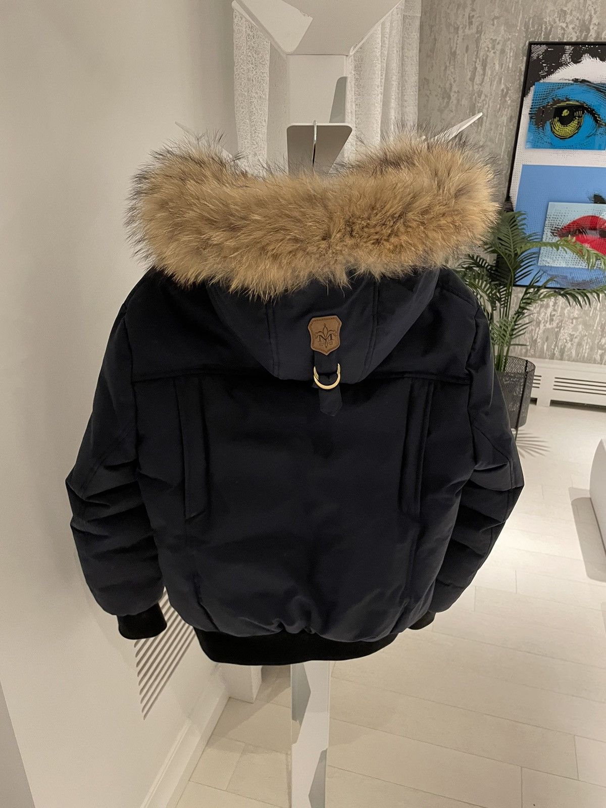 Mackage DIXON 2-in-1 Nordic Tech down bomber with natural fu