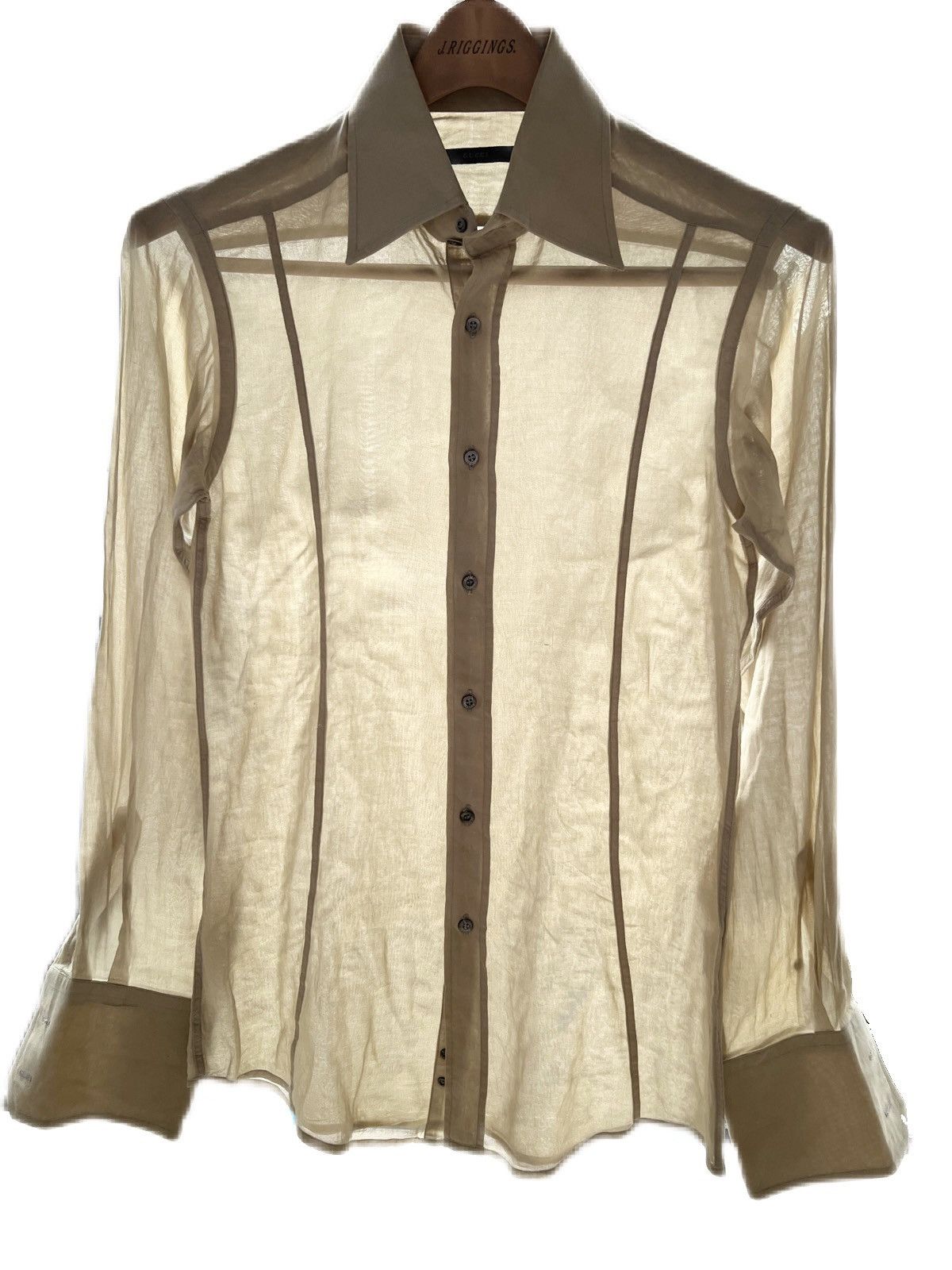 Gucci × Tom Ford Gucci By Tom Ford Sheer Dyed Button Up Shirt Size US M / EU 48-50 / 2 - 3 Thumbnail