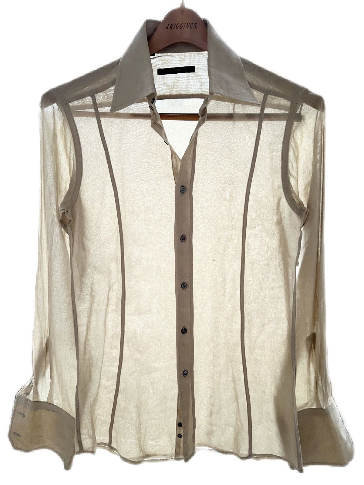 Gucci × Tom Ford Gucci By Tom Ford Sheer Dyed Button Up Shirt Size US M / EU 48-50 / 2 - 1 Thumbnail