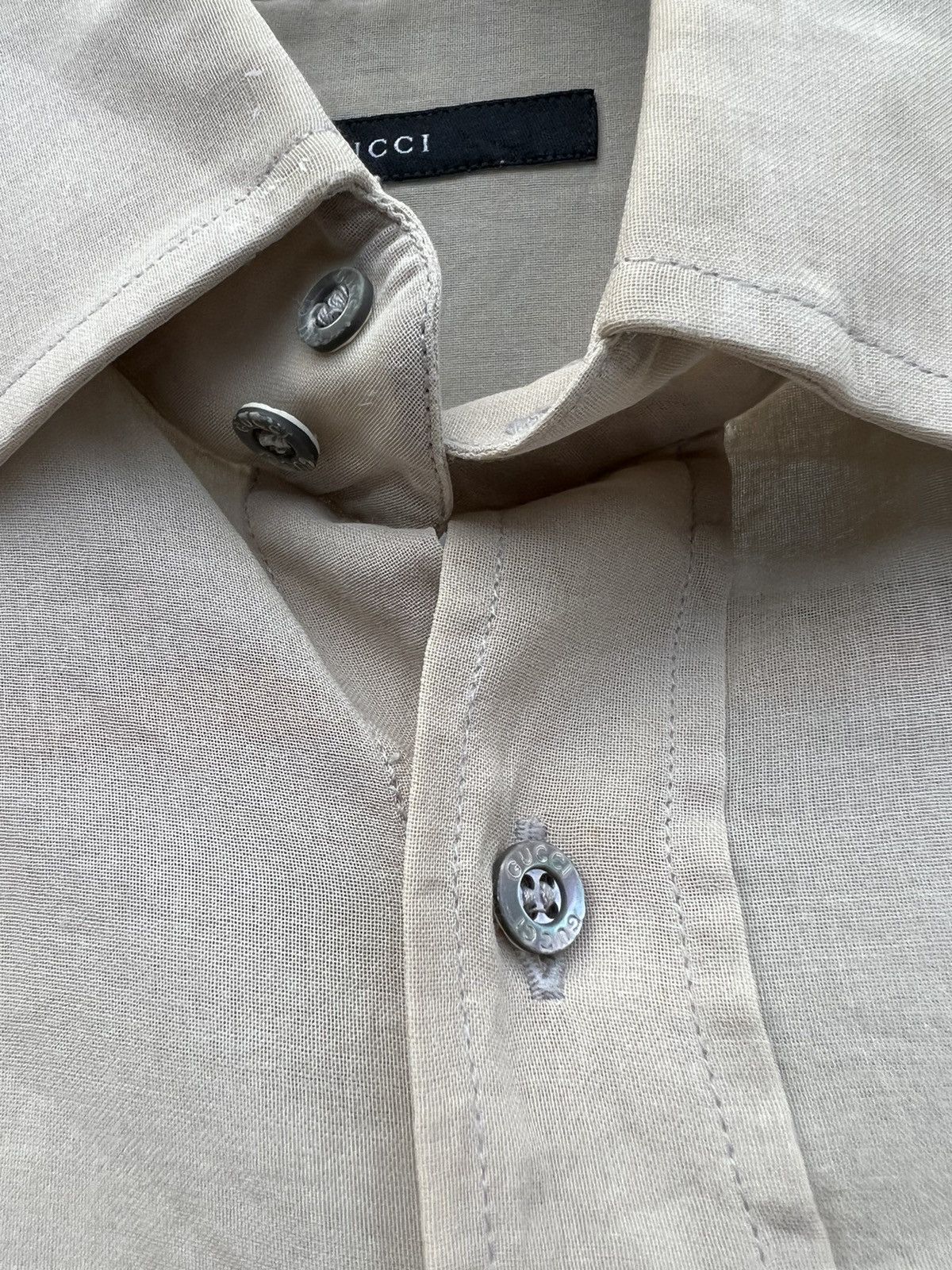 Gucci × Tom Ford Gucci By Tom Ford Sheer Dyed Button Up Shirt Size US M / EU 48-50 / 2 - 6 Thumbnail