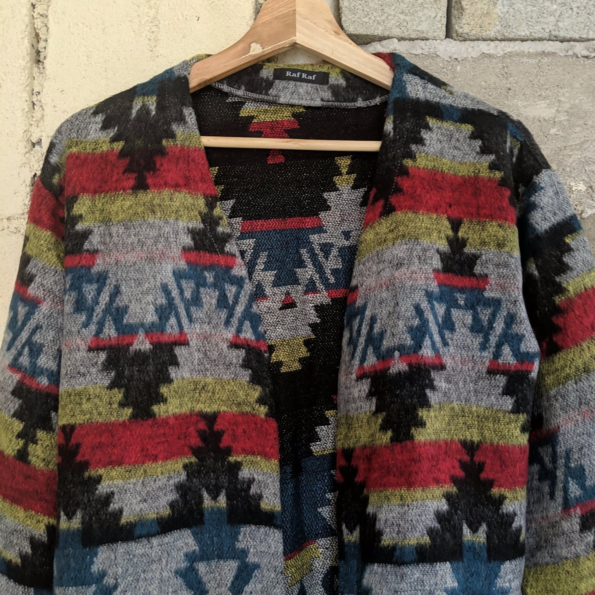 Raf by Raf Simons Vintage Raf Raf Navajo Long Cardigan Knitwear Size US S / EU 44-46 / 1 - 2 Thumbnail