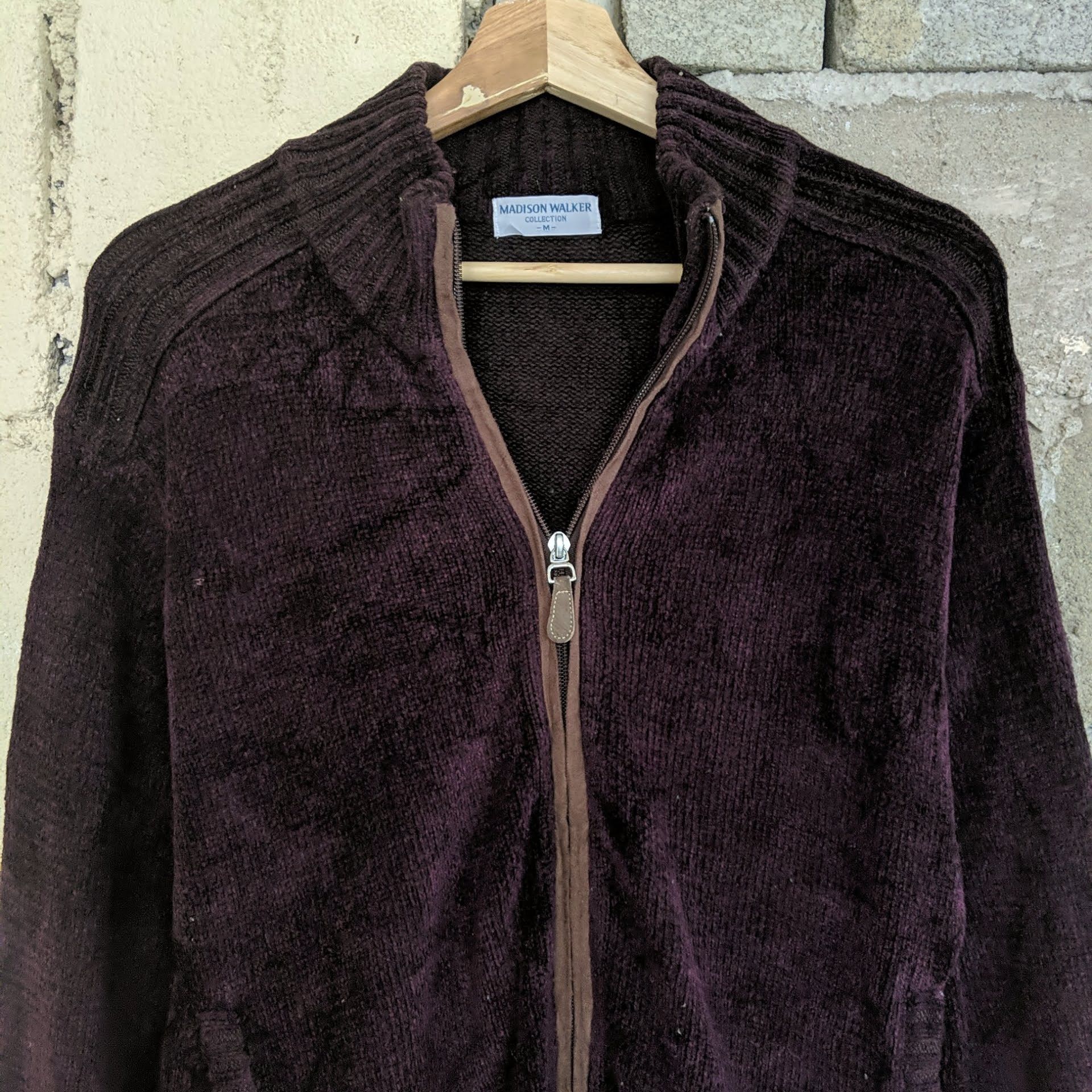 Aran Isles Knitwear × Japanese Brand × Vintage Vintage Madison Walker Zipper Sweater Knitwear Rare Colour Size US S / EU 44-46 / 1 - 2 Thumbnail