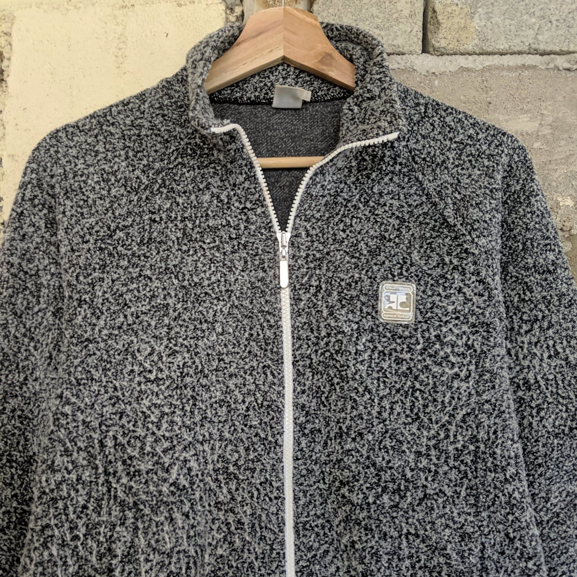 Courreges Vintage Courreges Sport Futur Sheep Sweater Knitwear Zipper Size US M / EU 48-50 / 2 - 2 Thumbnail