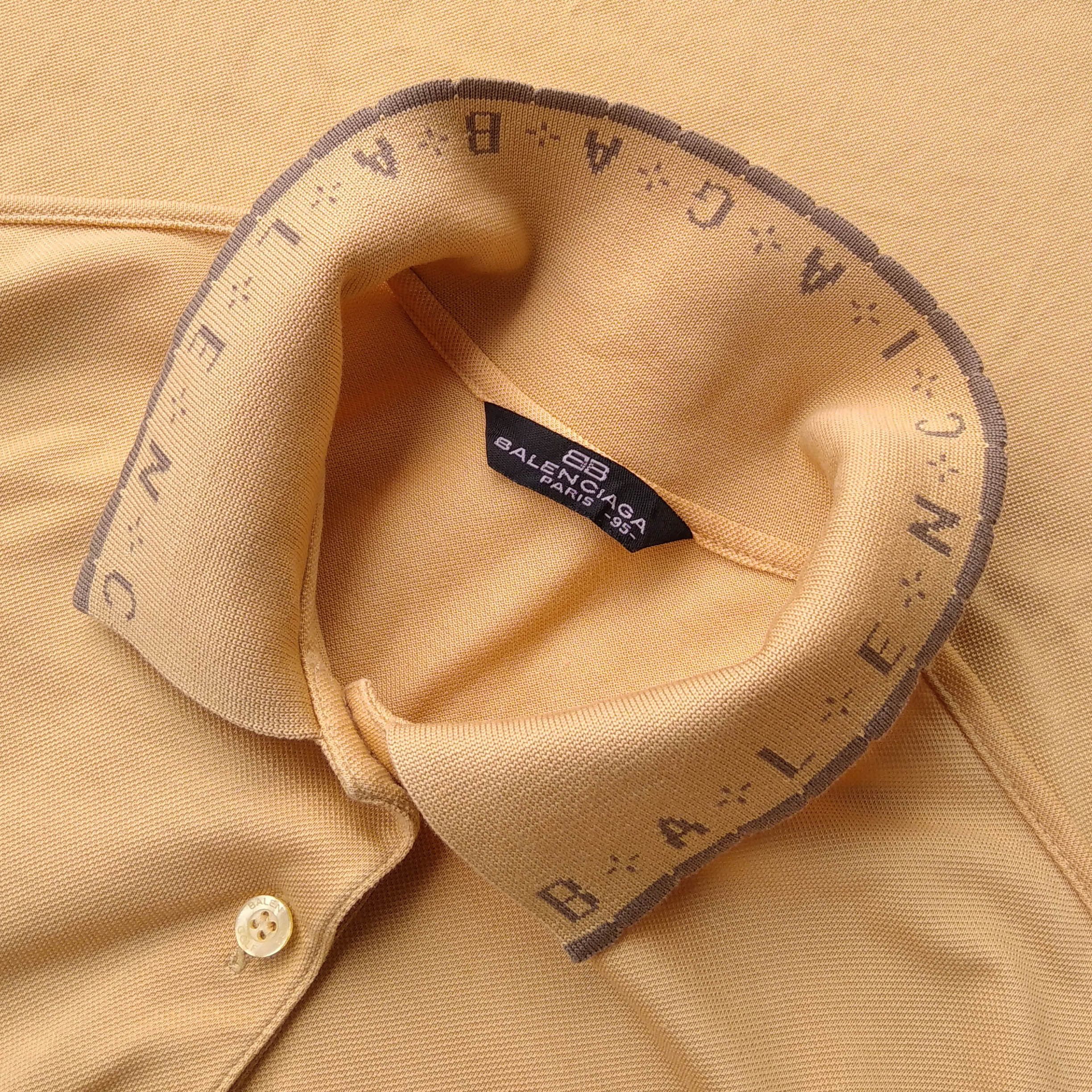 Balenciaga Vintage 90s Balenciaga BB Logo Golf Long Sleeve Polo Shirt Size US M / EU 48-50 / 2 - 2 Thumbnail