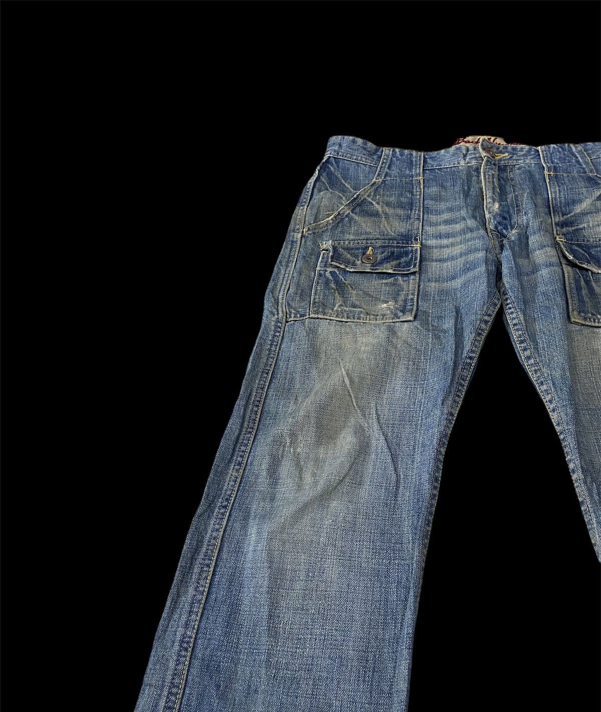 If Six Was Nine Distressed Denim Bush Pant Back Number multipocket Pant Size US 32 / EU 48 - 5 Thumbnail