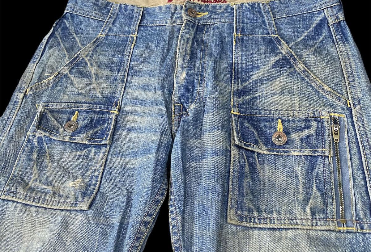 If Six Was Nine Distressed Denim Bush Pant Back Number multipocket Pant Size US 32 / EU 48 - 3 Thumbnail