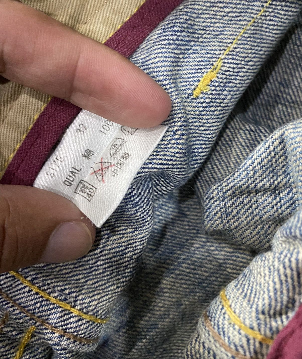 If Six Was Nine Distressed Denim Bush Pant Back Number multipocket Pant Size US 32 / EU 48 - 12 Thumbnail