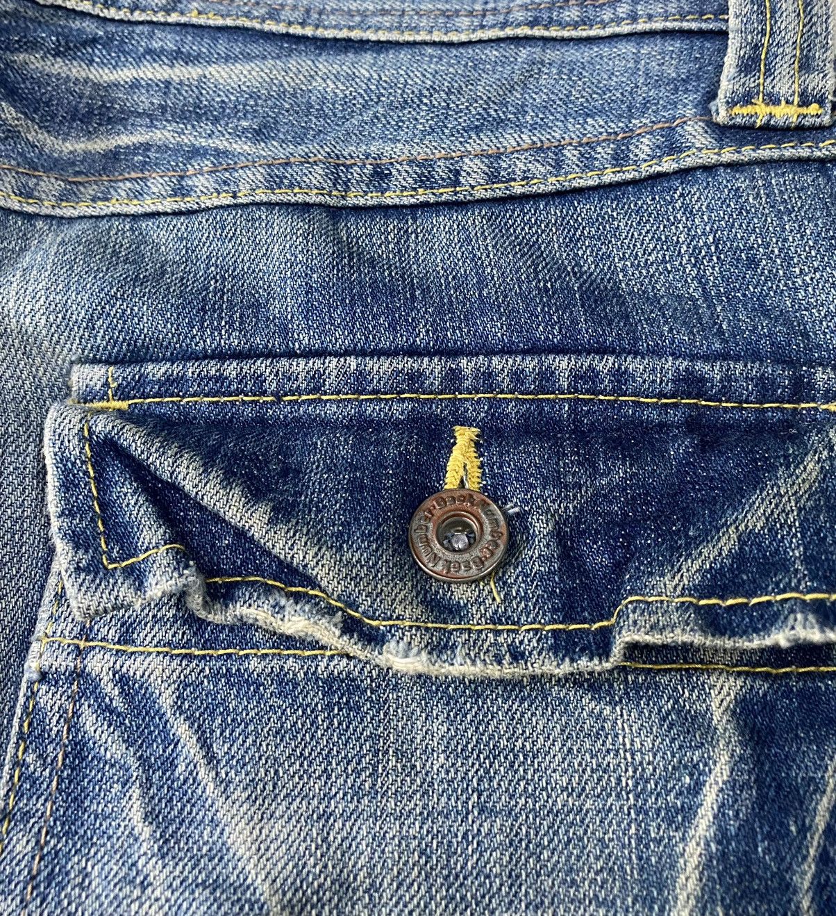 If Six Was Nine Distressed Denim Bush Pant Back Number multipocket Pant Size US 32 / EU 48 - 10 Thumbnail