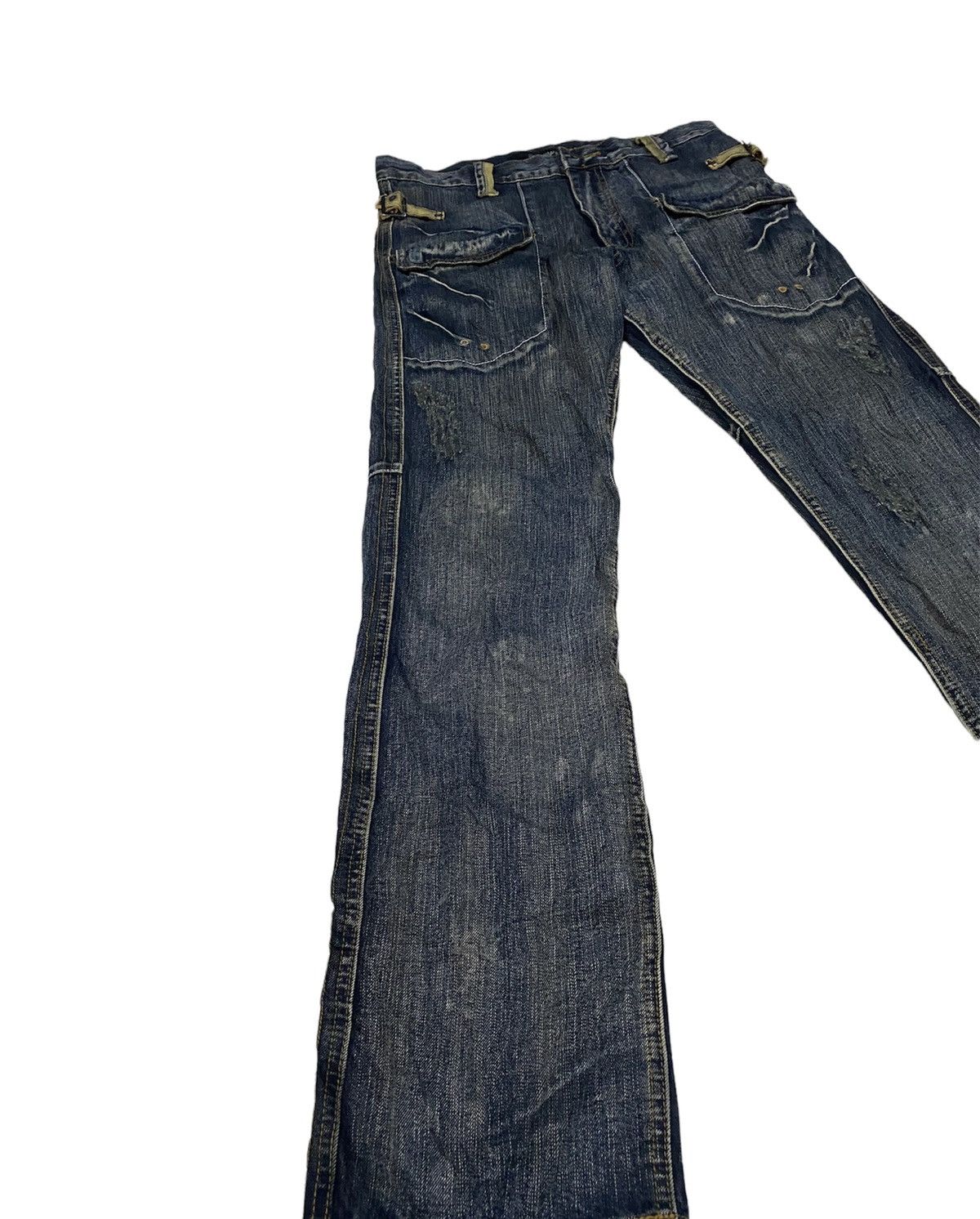 Japanese Brand Tornado Flare japan punk distressed jean Brth Breath Pant Size US 32 / EU 48 - 4 Thumbnail