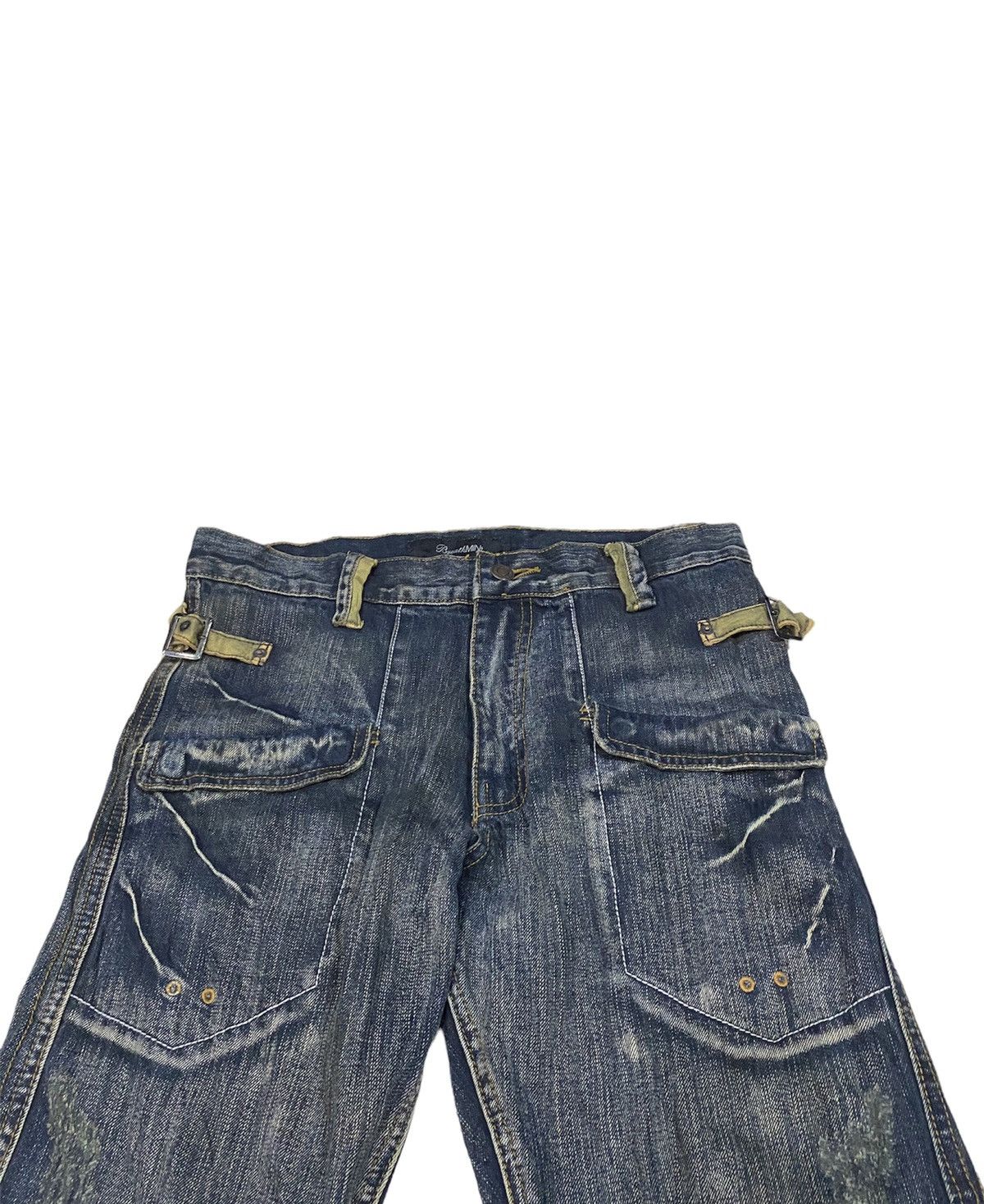 Japanese Brand Tornado Flare japan punk distressed jean Brth Breath Pant Size US 32 / EU 48 - 11 Thumbnail