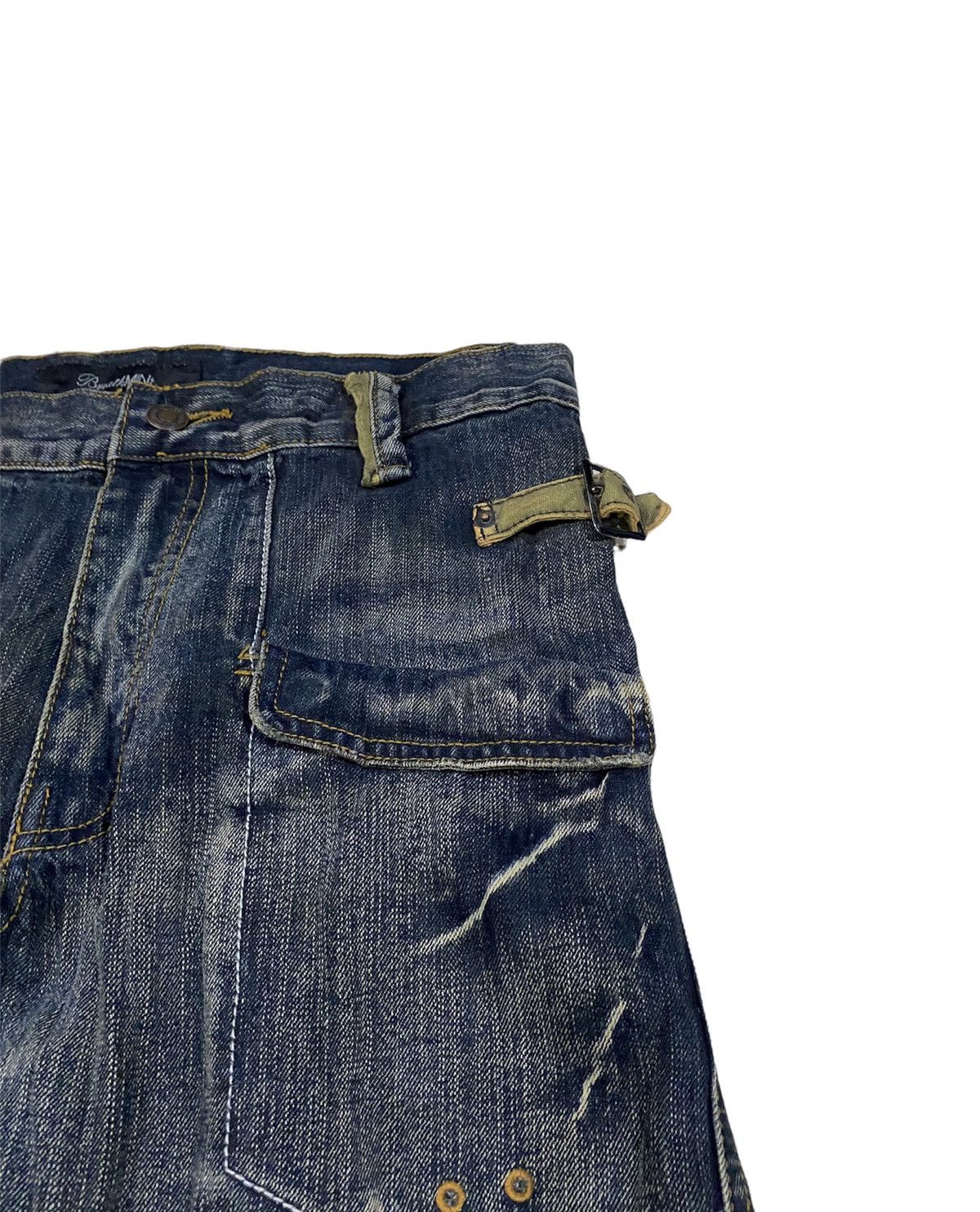 Japanese Brand Tornado Flare japan punk distressed jean Brth Breath Pant Size US 32 / EU 48 - 8 Thumbnail