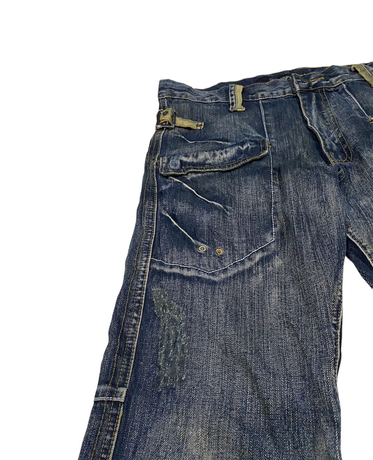 Japanese Brand Tornado Flare japan punk distressed jean Brth Breath Pant Size US 32 / EU 48 - 7 Thumbnail