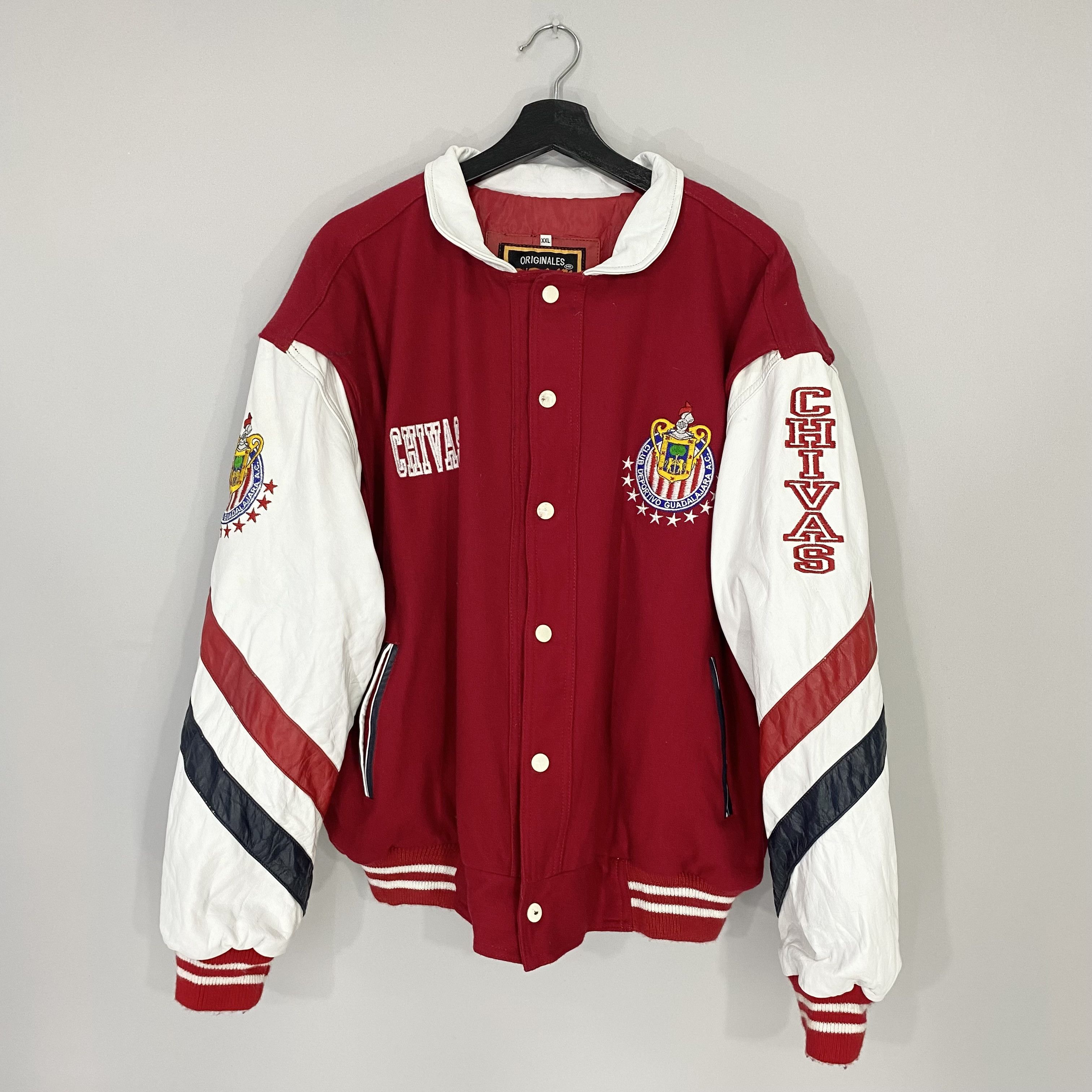 Leather Jacket × Varsity Jacket × Vintage Vintage Chivas