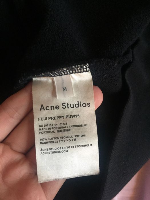 Acne Studios Fuji Preppy Pullover Black | Grailed
