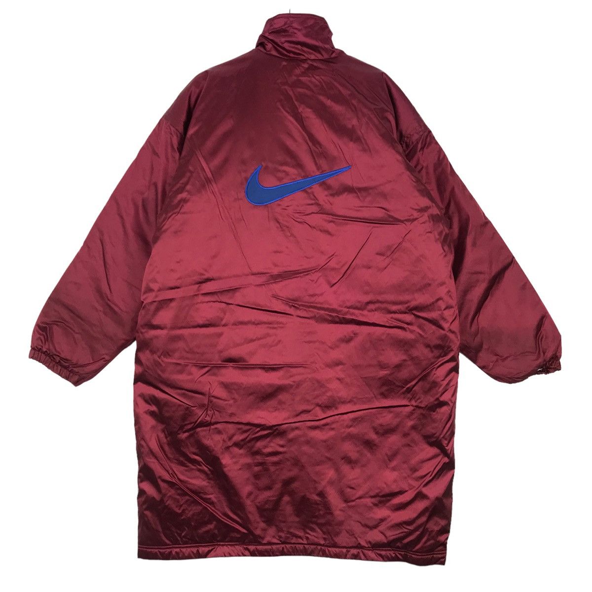 Nike × Vintage Vintage 90s NIKE Big Swoosh Coach Long Jacket Big SwooshLogo Size US XL / EU 56 / 4 - 1 Thumbnail