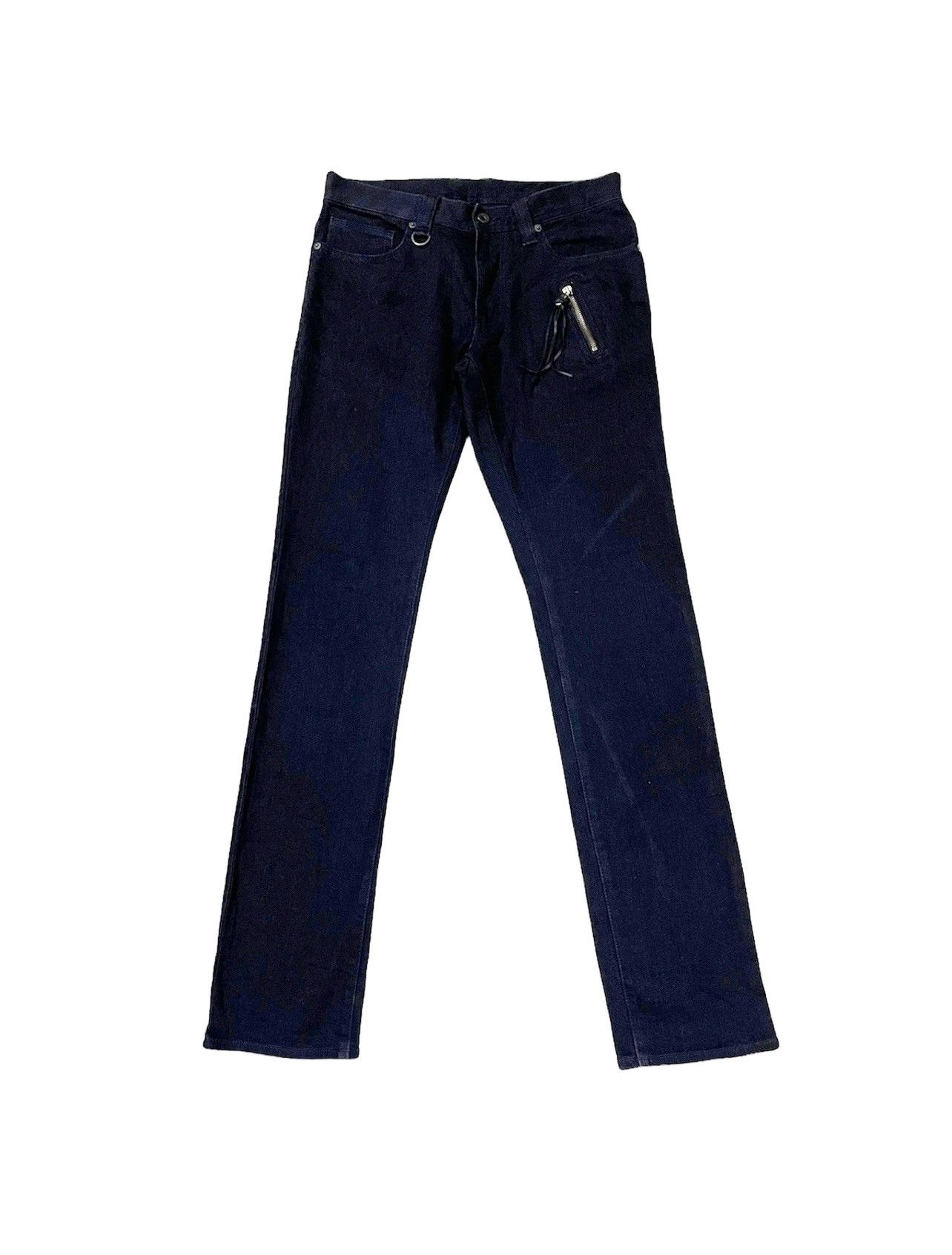 Issey Miyake × Tete Homme Japanese Brand Tete Homme Super Black Slim Jeans Size US 30 / EU 46 - 3 Thumbnail