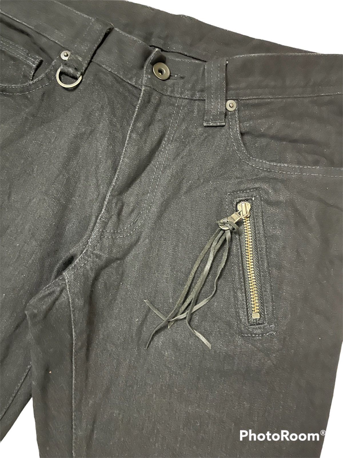 Issey Miyake × Tete Homme Japanese Brand Tete Homme Super Black Slim Jeans Size US 30 / EU 46 - 4 Thumbnail