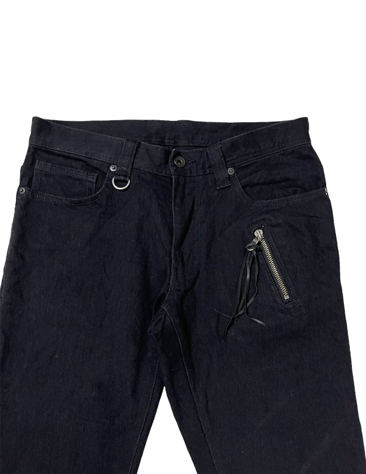 Issey Miyake × Tete Homme Japanese Brand Tete Homme Super Black Slim Jeans Size US 30 / EU 46 - 2 Thumbnail