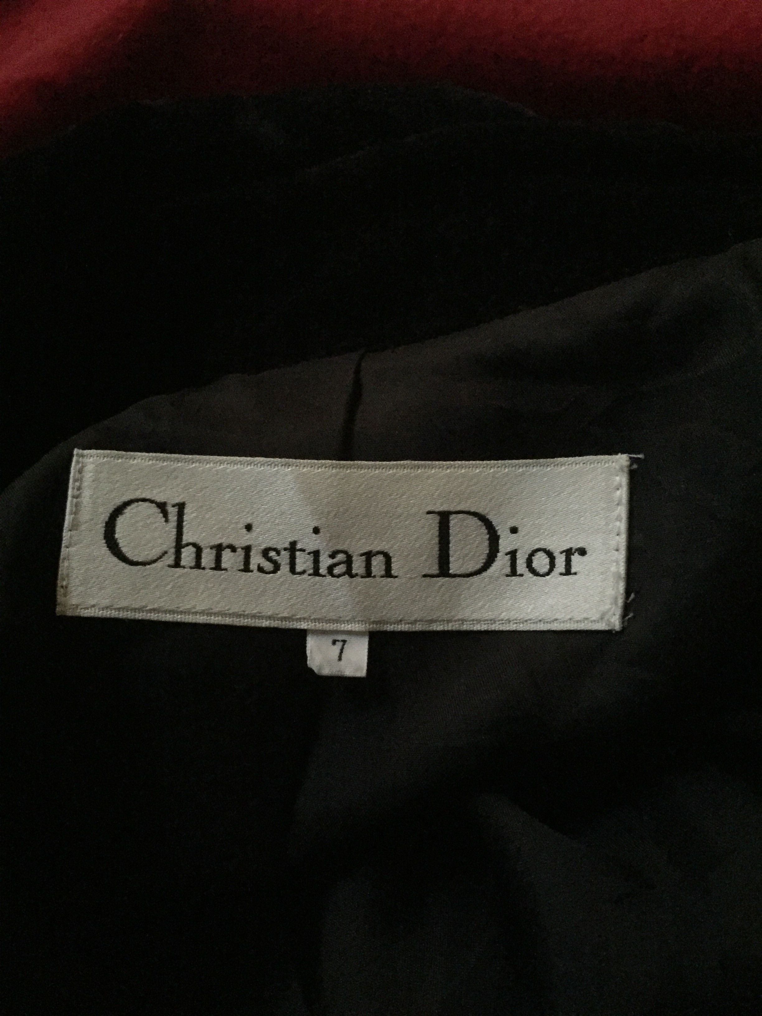 Christian Dior Monsieur Vintage 80s Christian Dior Cherry Red Wool Coat Size M / US 6-8 / IT 42-44 - 5 Thumbnail