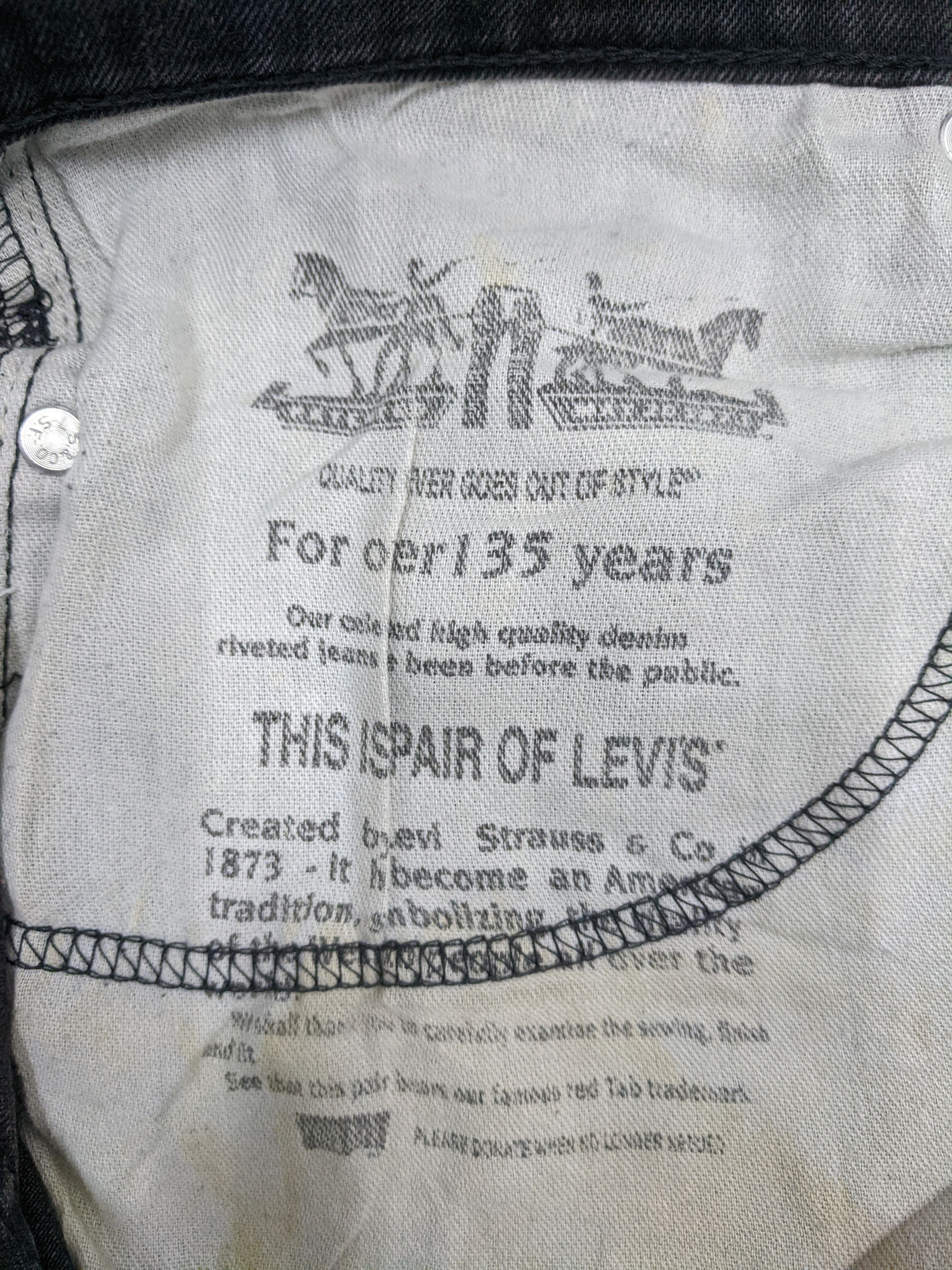 Levi's Vintage Levis 514 Faded Black Jeans DP0848 Size US 36 / EU 52 - 13 Thumbnail