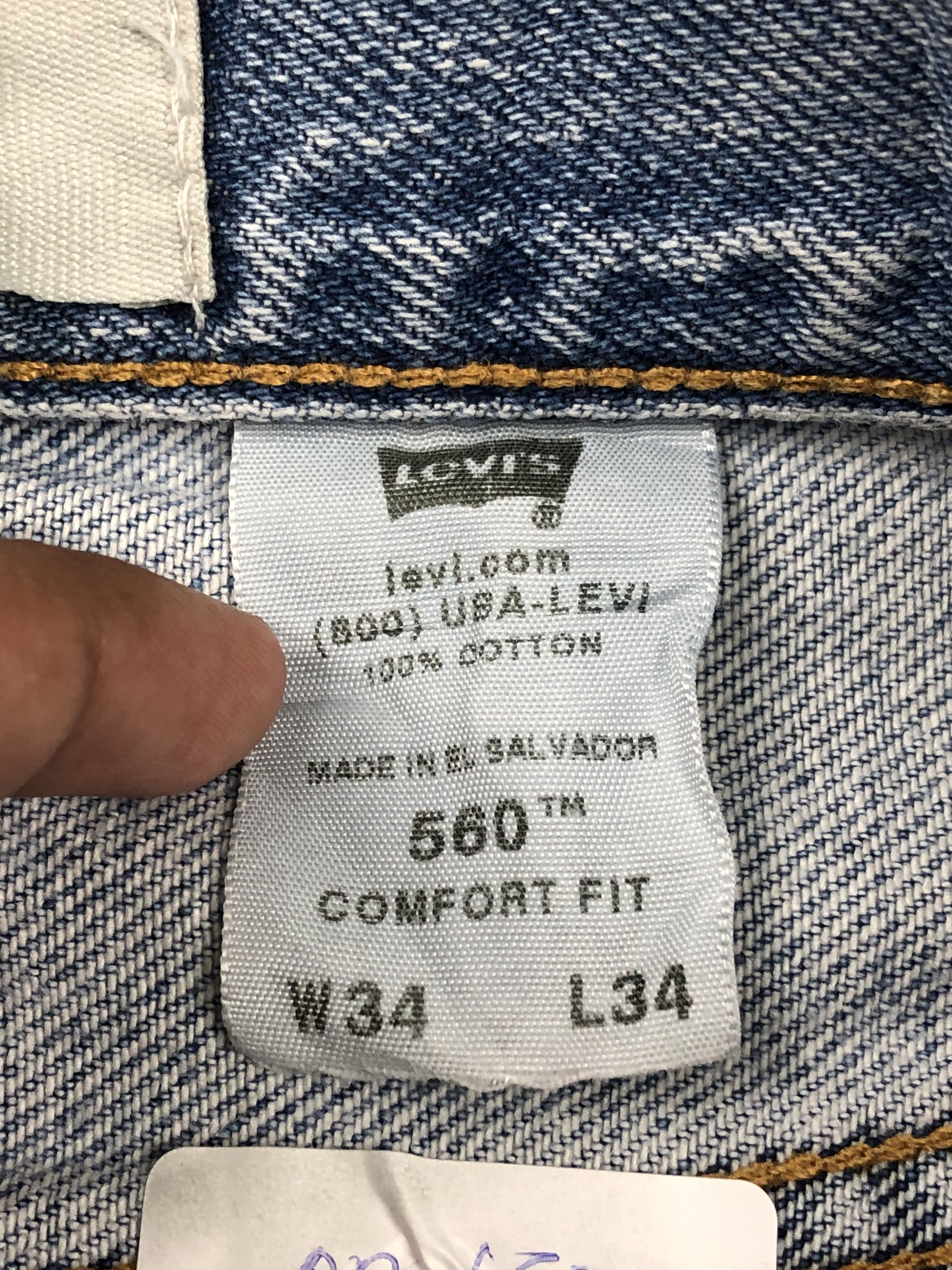 Levi's Vintage Levis 560 Denim DP1623 Size US 34 / EU 50 - 7 Thumbnail