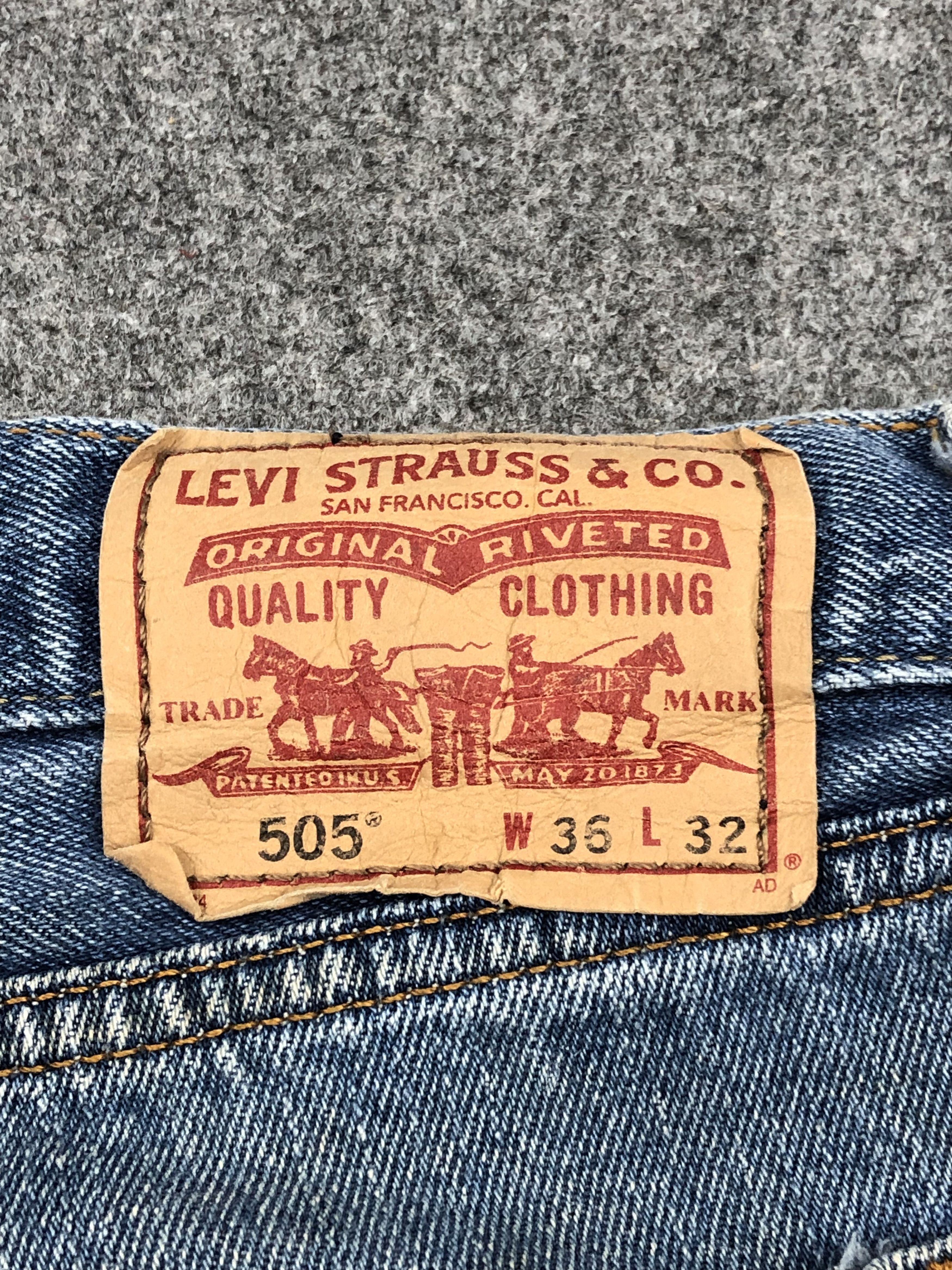 Levi's Vintage Levis 505 Faded Blue Jeans DP1624 Size US 38 / EU 54 - 4 Thumbnail