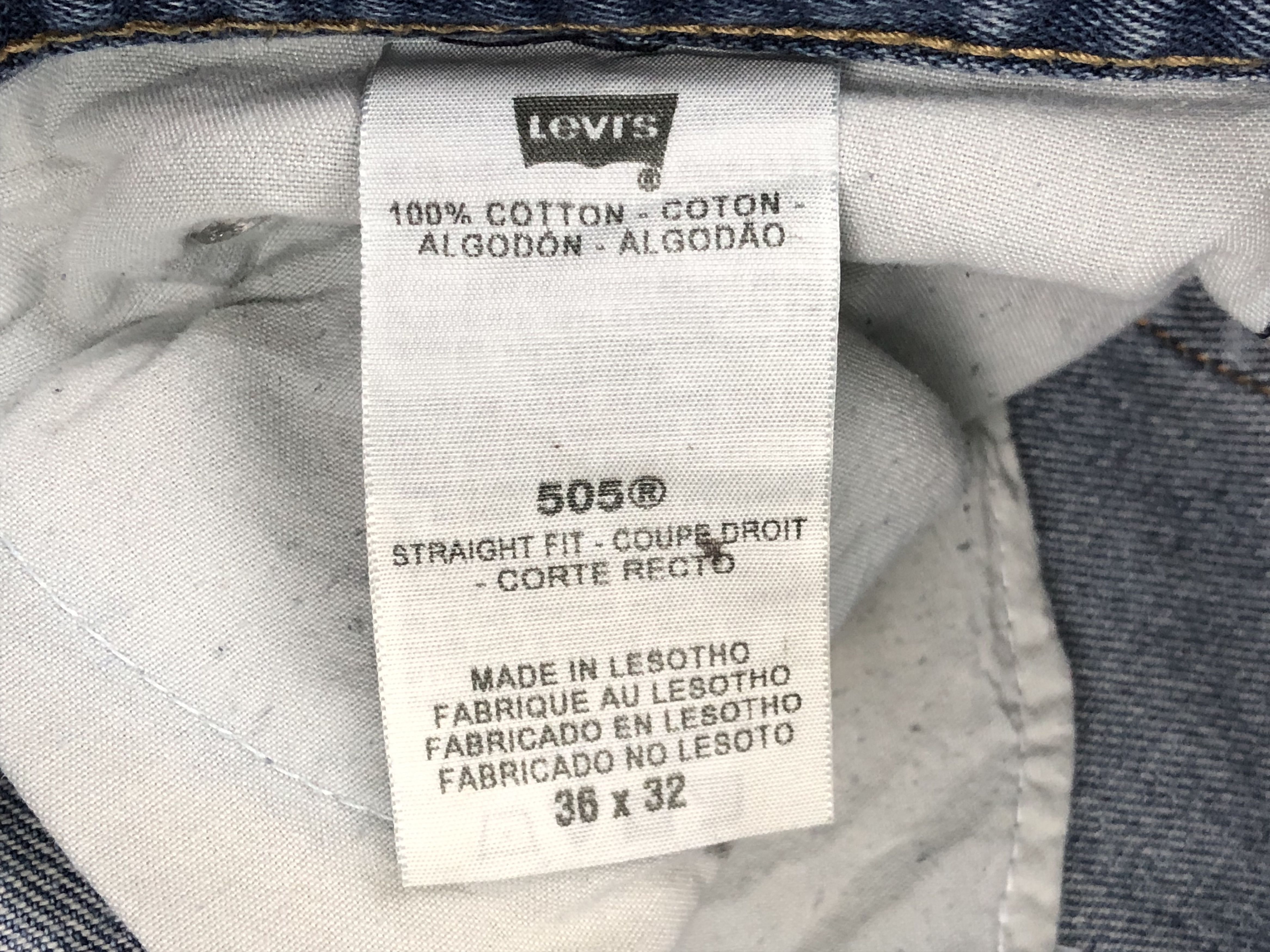 Levi's Vintage Levis 505 Faded Blue Jeans DP1624 Size US 38 / EU 54 - 7 Thumbnail