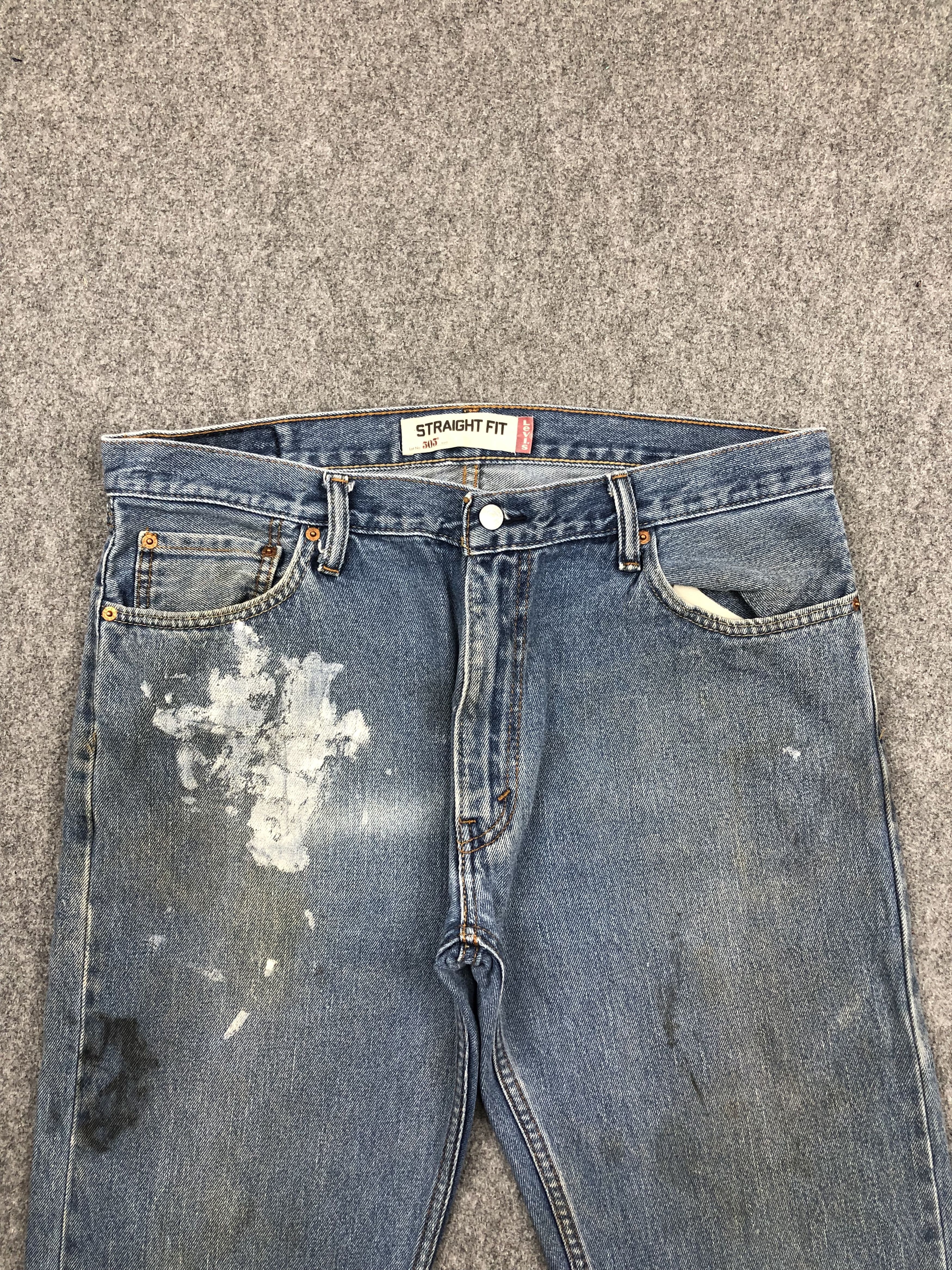 Levi's Vintage Levis 505 Faded Blue Jeans DP1624 Size US 38 / EU 54 - 2 Thumbnail