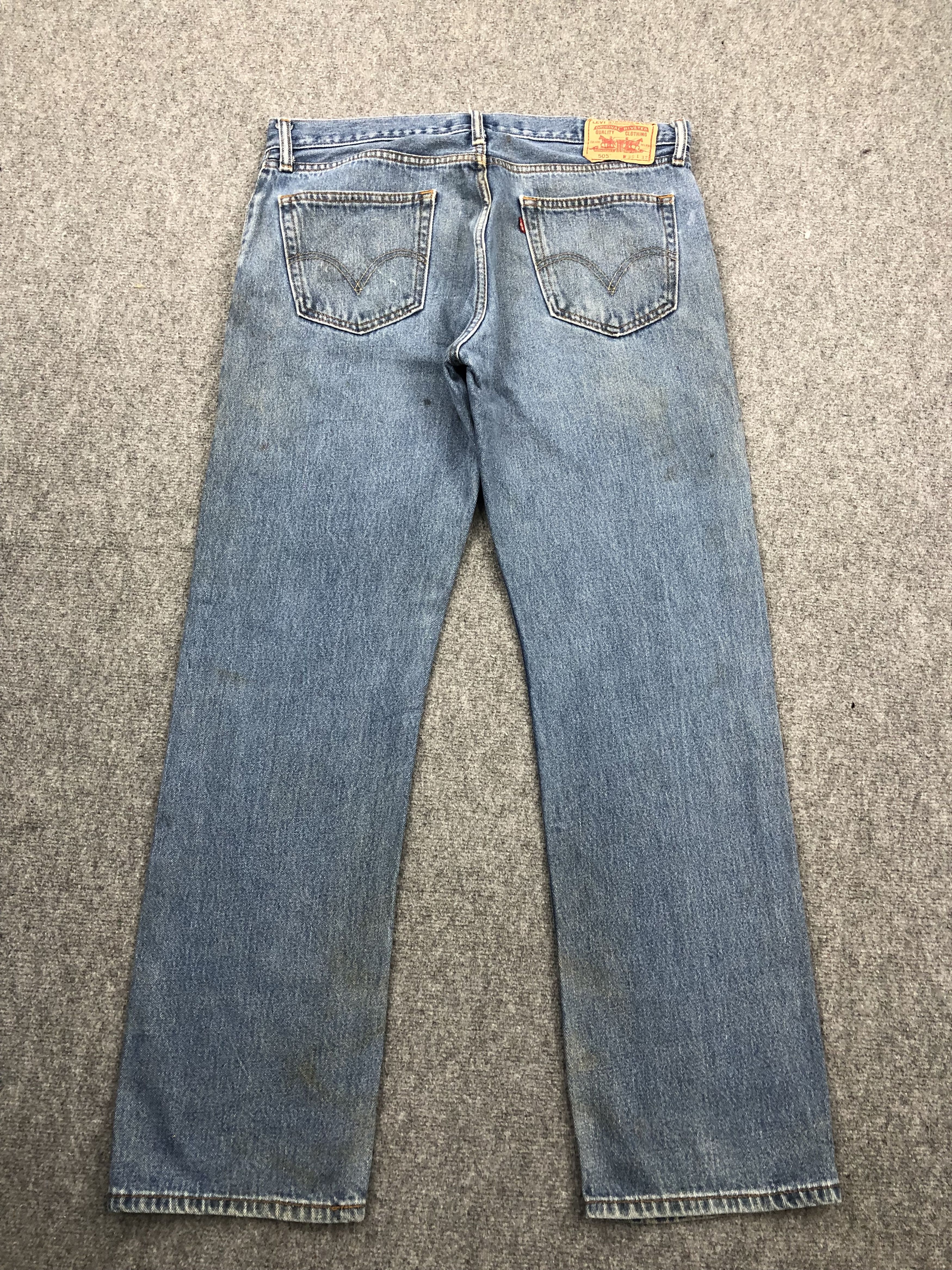 Levi's Vintage Levis 505 Faded Blue Jeans DP1624 Size US 38 / EU 54 - 3 Thumbnail