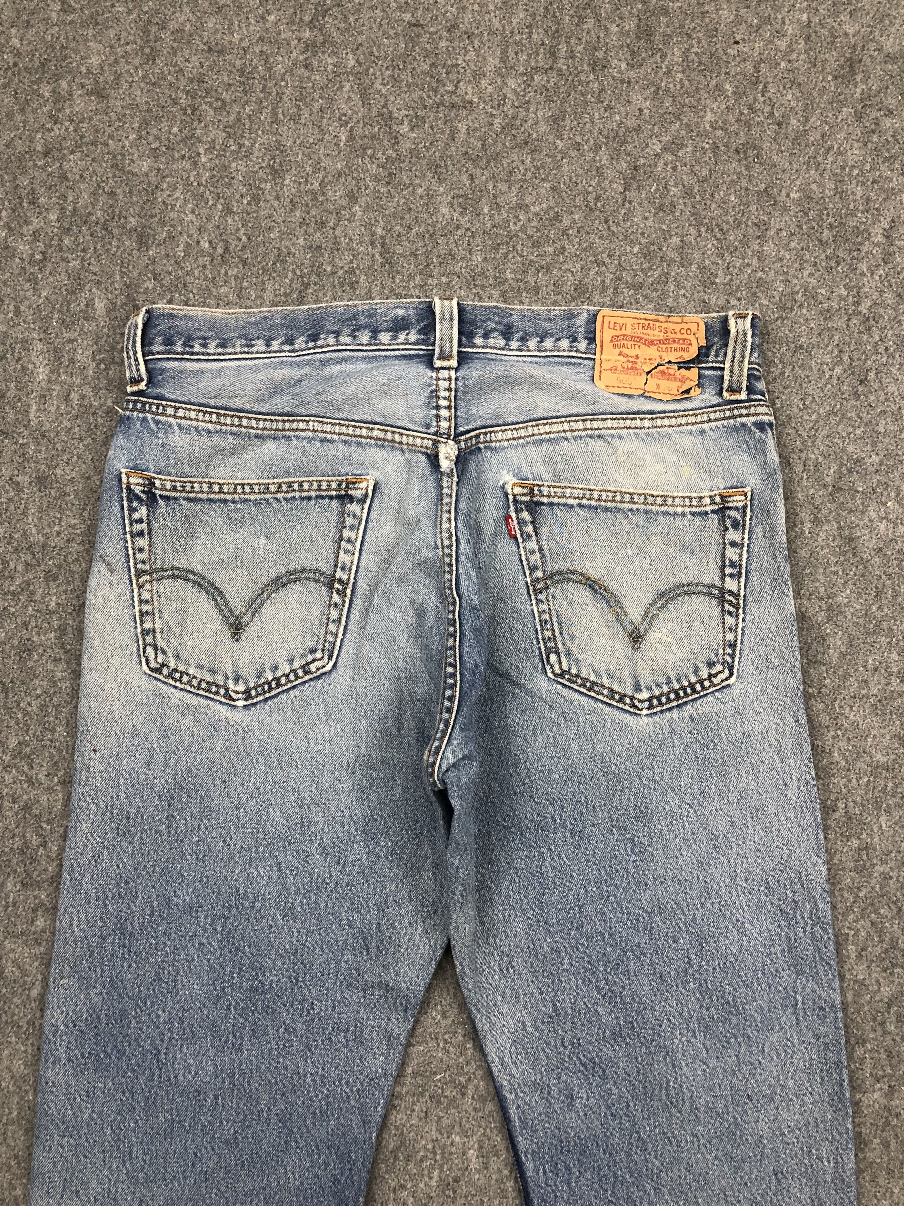 Levi's Vintage Levis 505 Faded Blue Jeans DP1636 Size US 36 / EU 52 - 4 Thumbnail