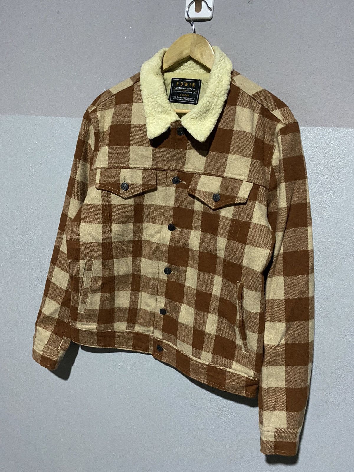 Edwin 🔥SALE🔥EDWIN SOMETHING WOOL WORKER TRUCKER JACKET Size US L / EU 52-54 / 3 - 5 Thumbnail