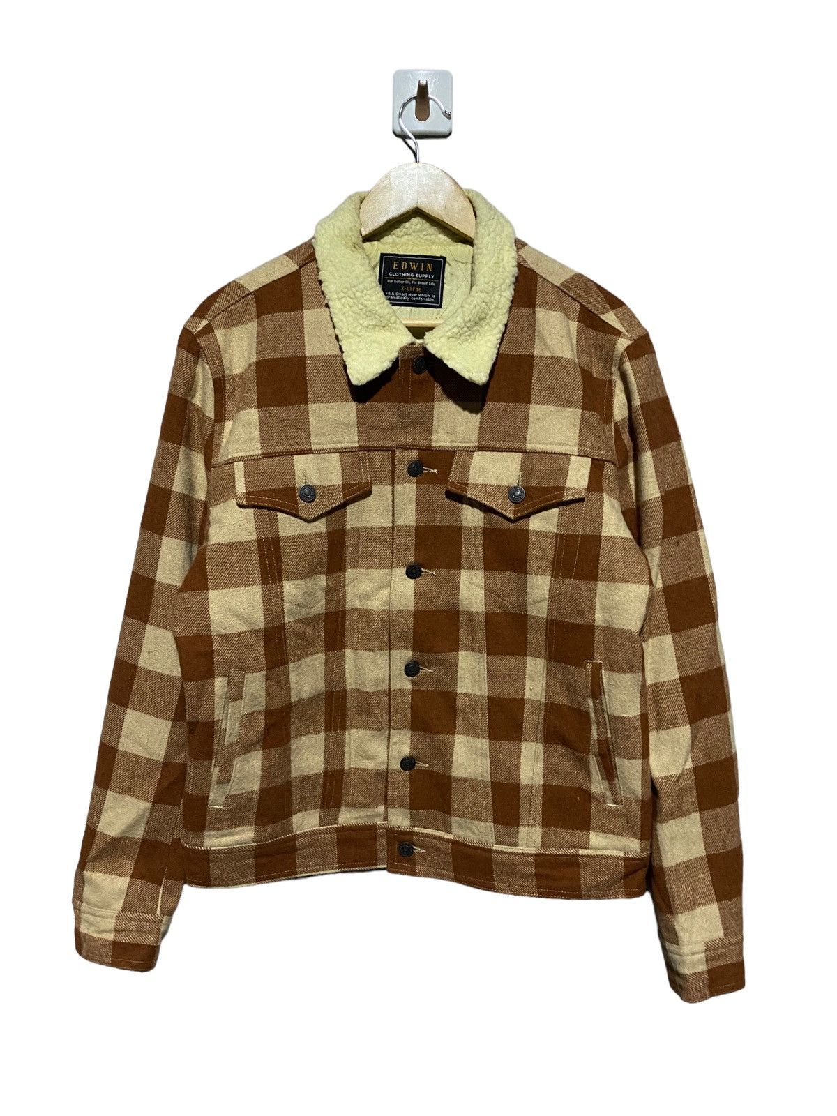 Edwin 🔥SALE🔥EDWIN SOMETHING WOOL WORKER TRUCKER JACKET Size US L / EU 52-54 / 3 - 1 Thumbnail